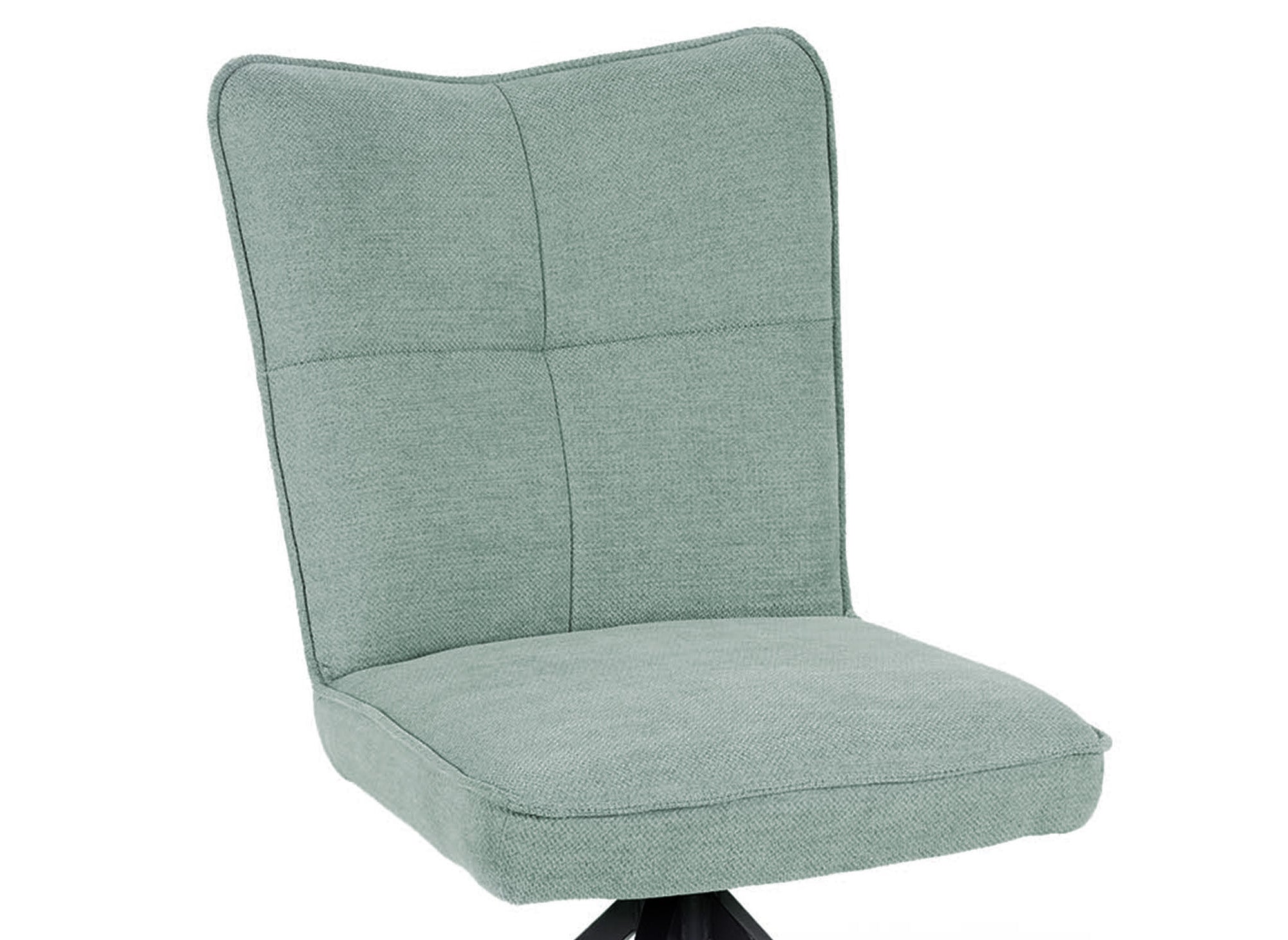 Lot de 2 chaises pivotantes en tissu vert d'eau FELICIE