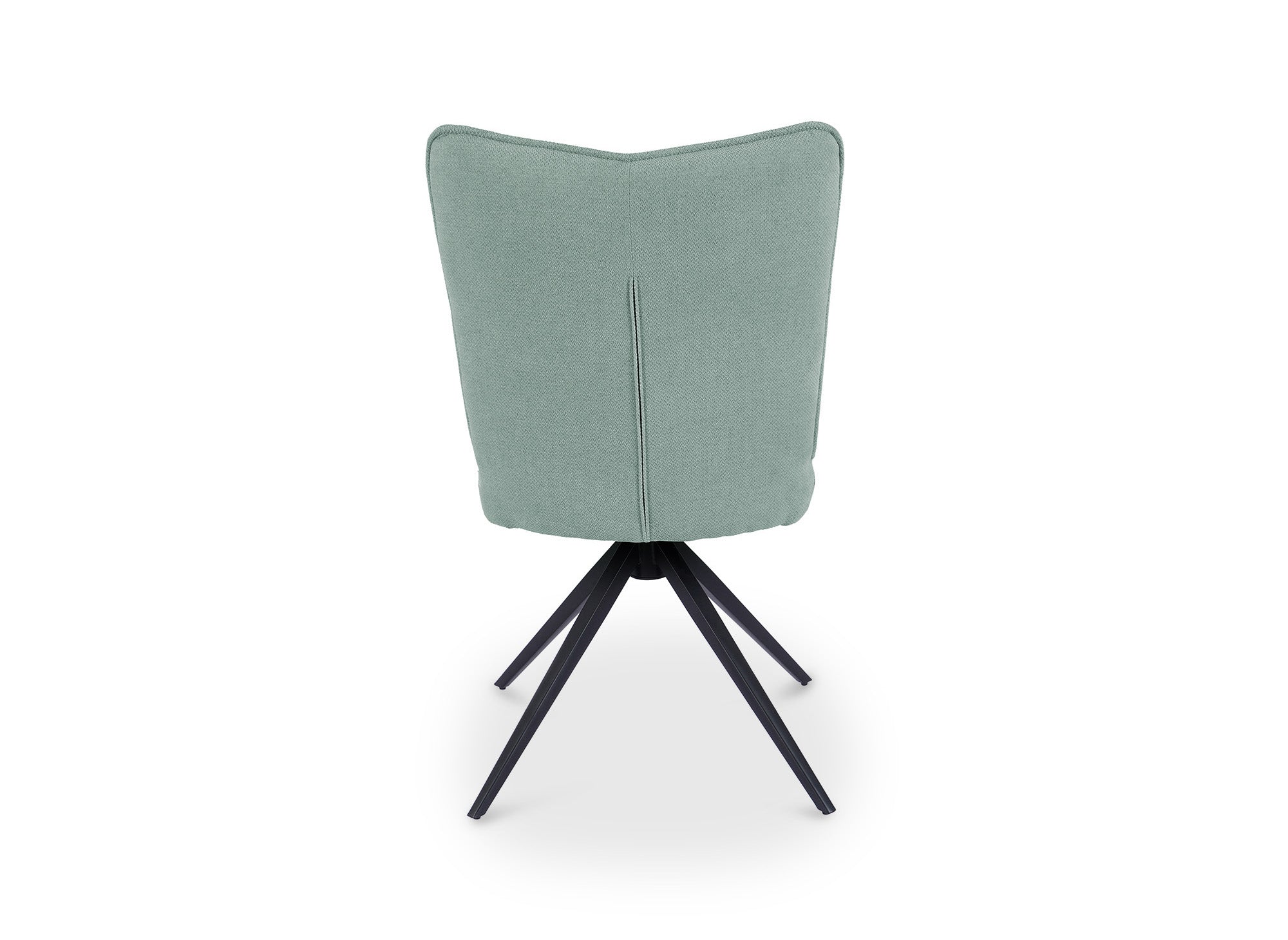 Lot de 2 chaises pivotantes en tissu vert d'eau FELICIE