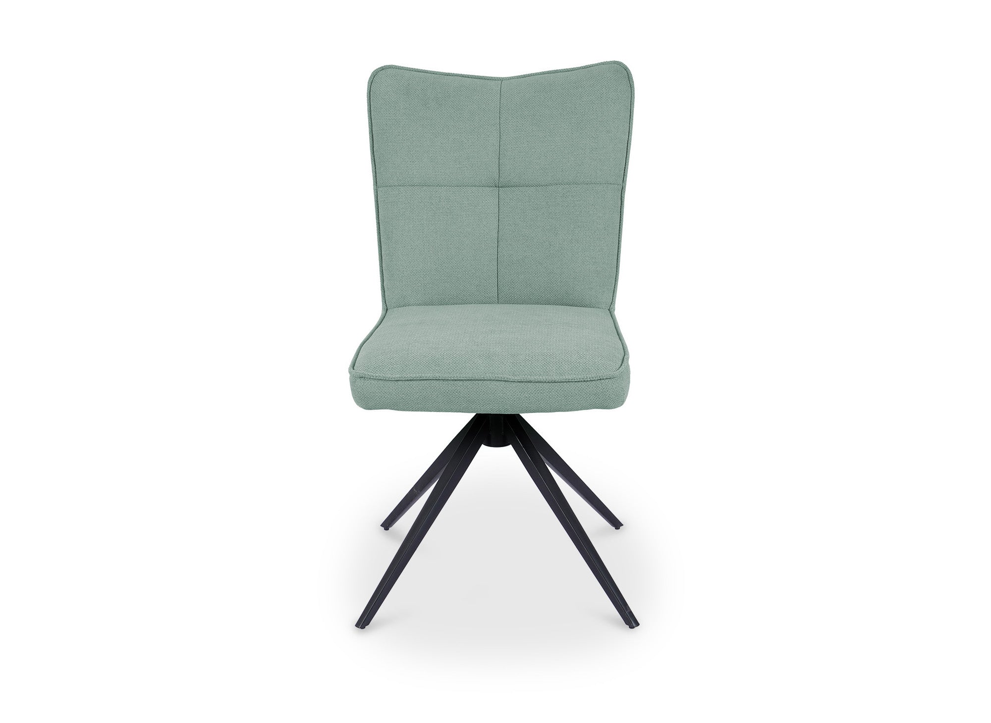 Lot de 2 chaises pivotantes en tissu vert d'eau FELICIE