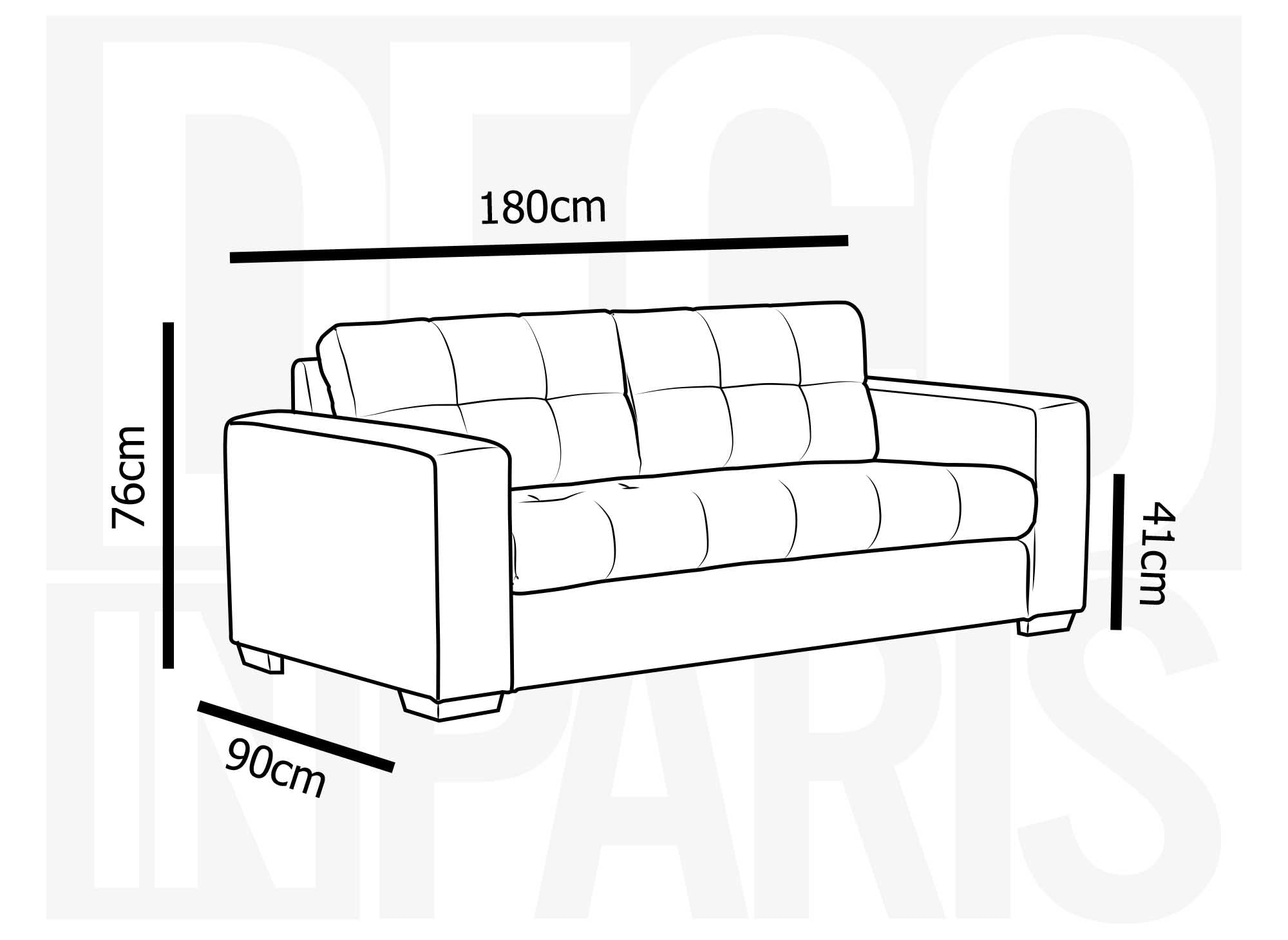 Canapé 2 places en velours gris COSMO