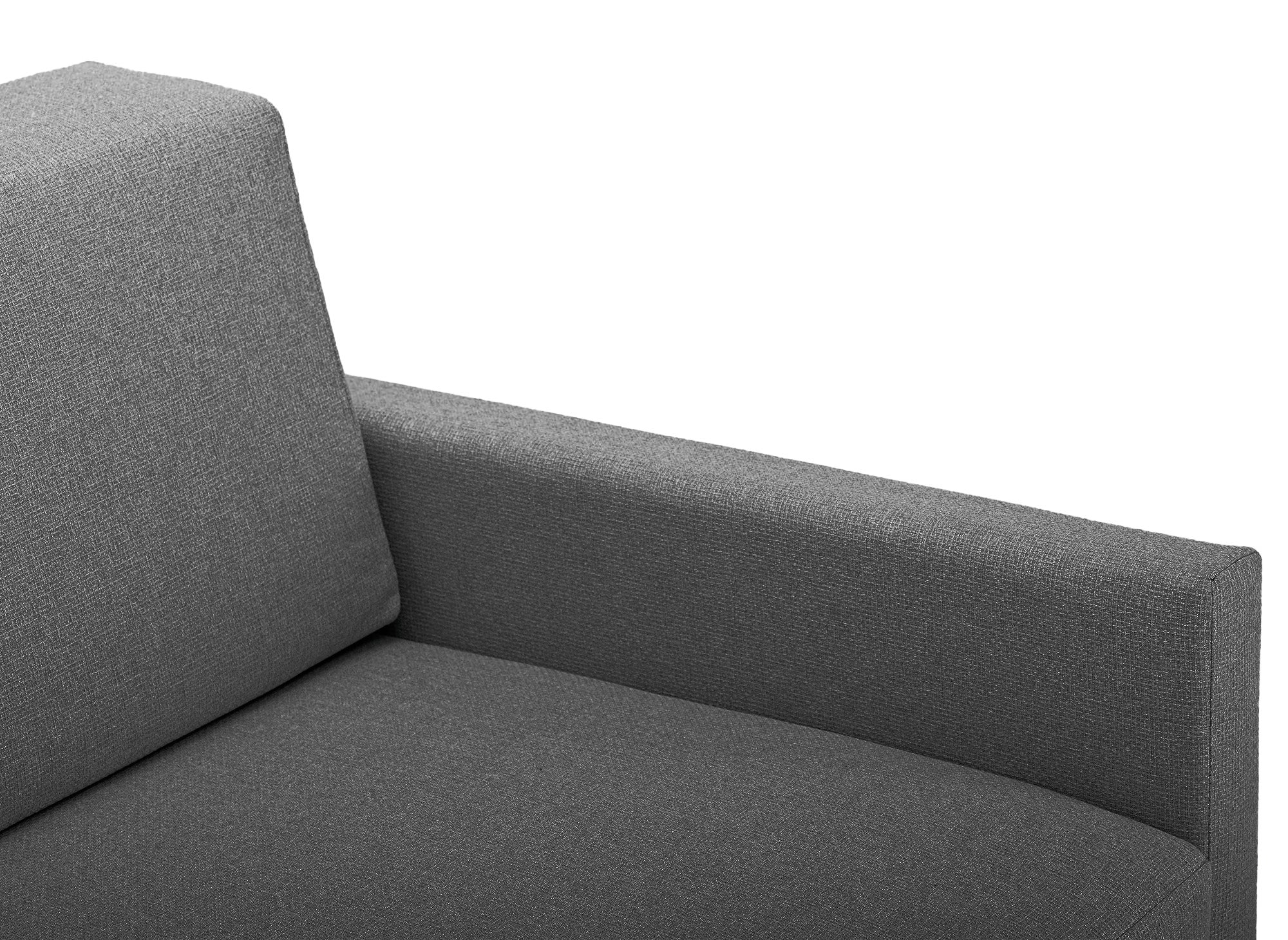 Canapé convertible 2 places avec coffre de rangement en tissu gris YERAZ