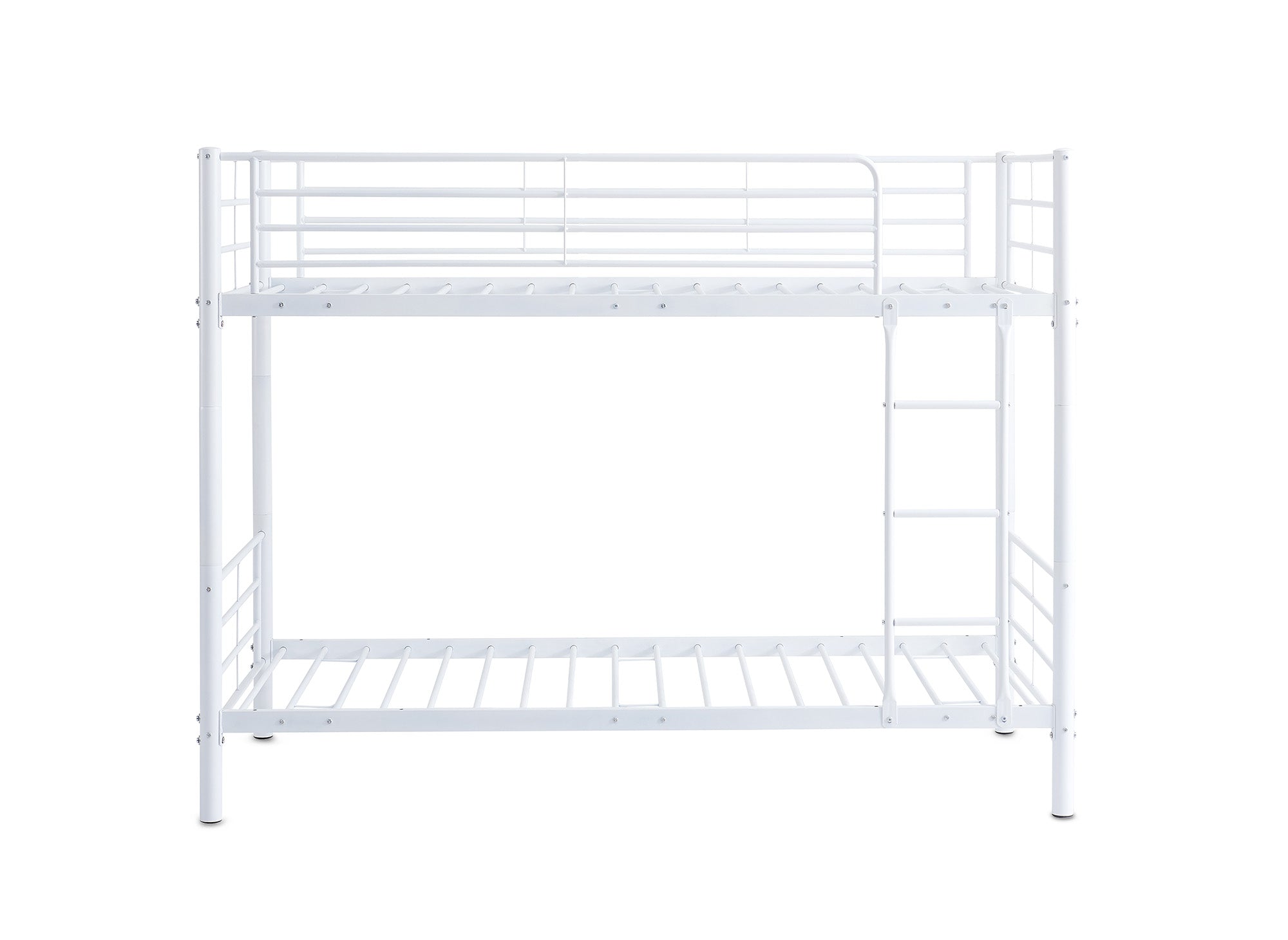 Lit superposé TWINS en métal blanc 90 X 190 cm + sommiers