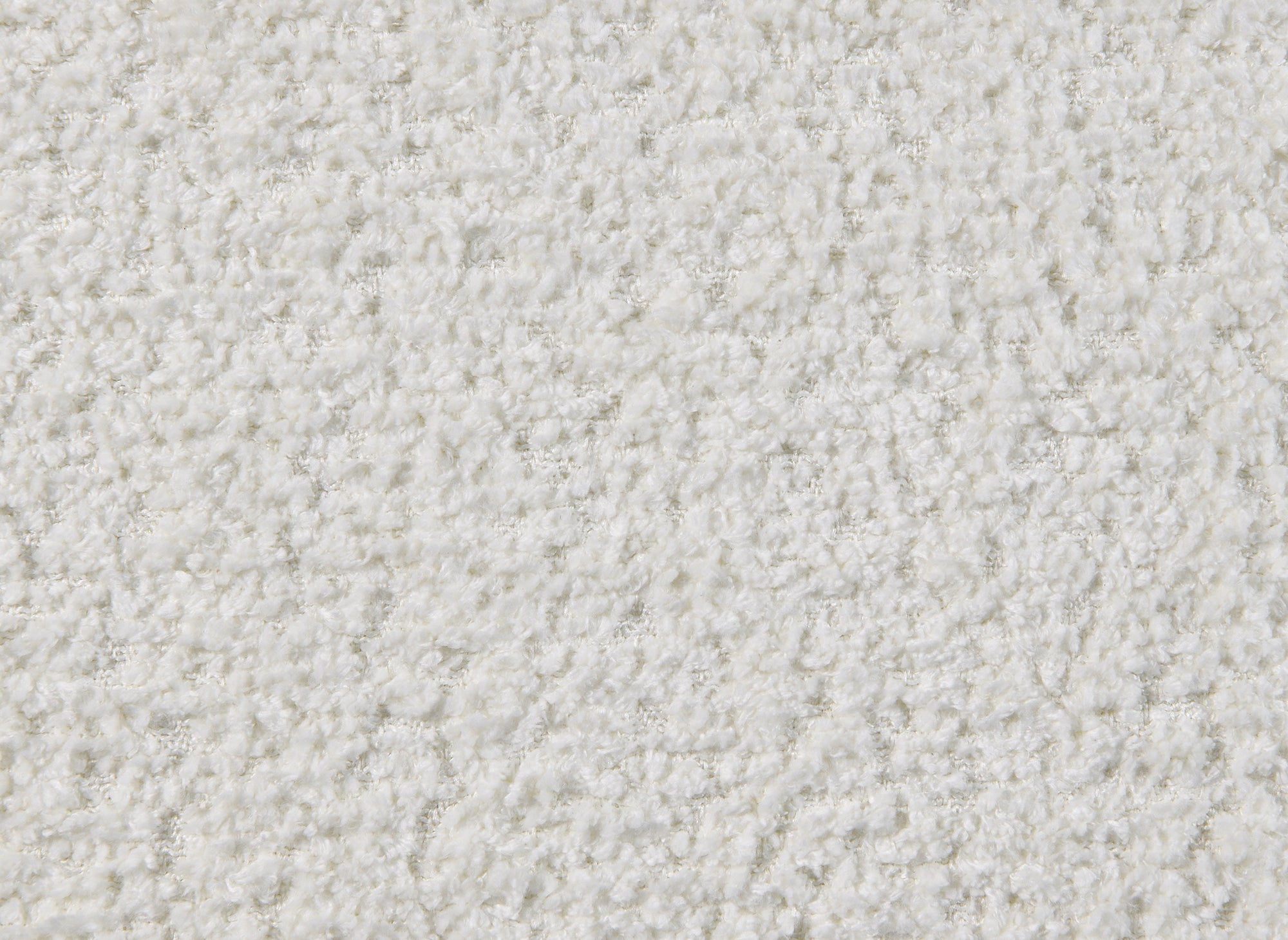 Canapé d'angle convertible avec coffre en tissu bouclette écru HAVEN - Angle gauche