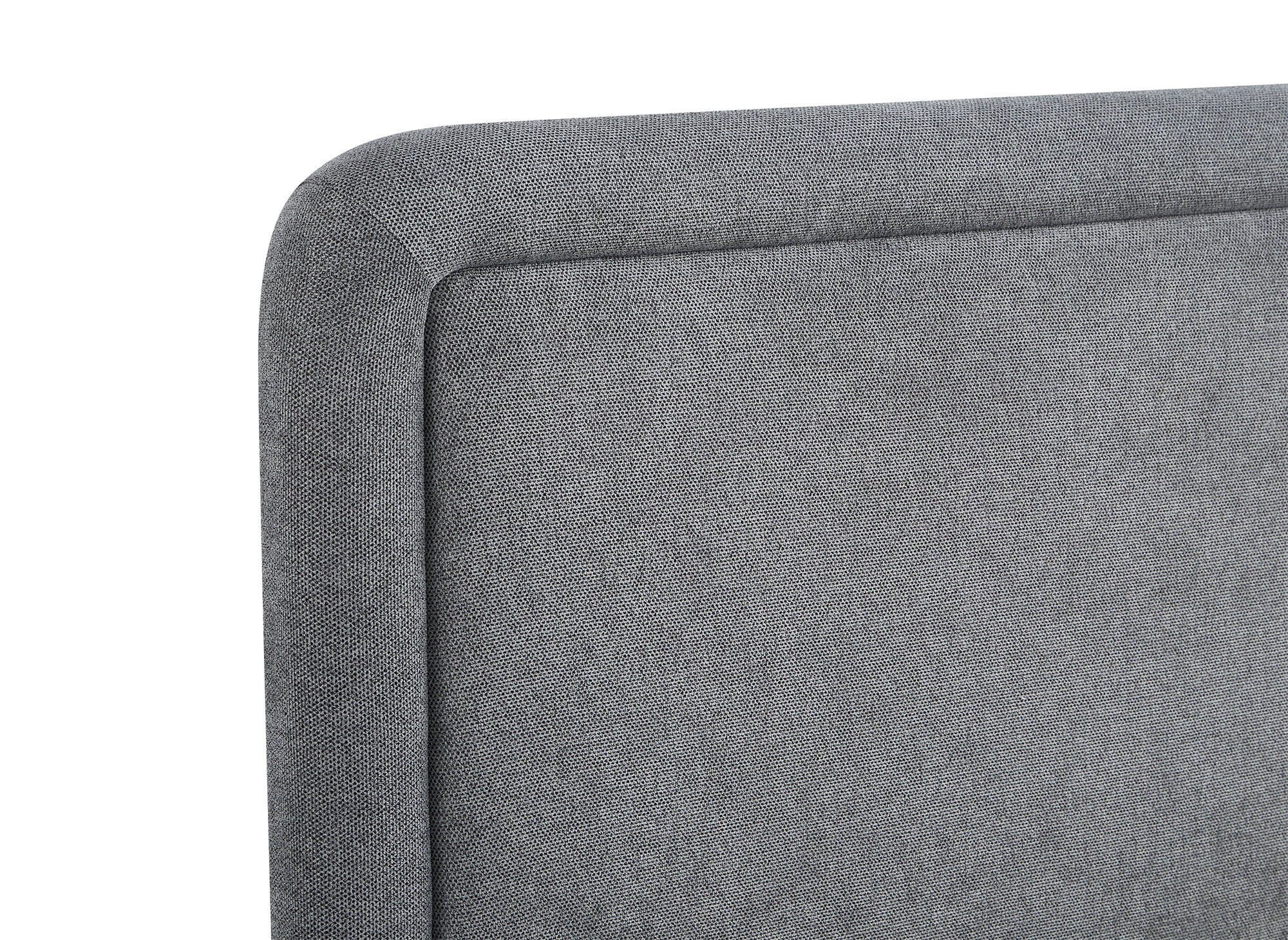 Lit double en tissu doux gris 180 x200 cm ANELA