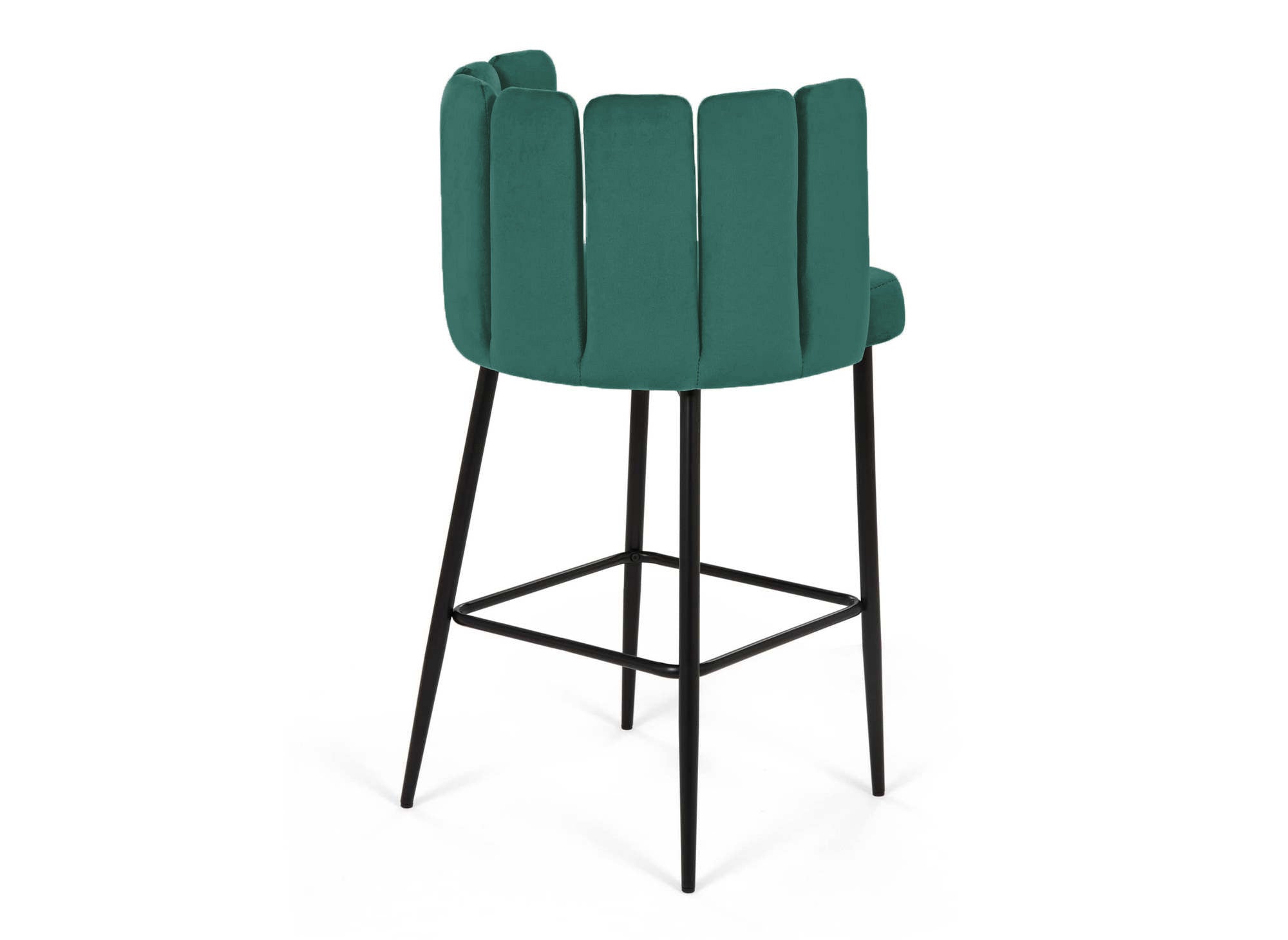 Lot de 2 tabourets de bar design en velours vert DEBBY