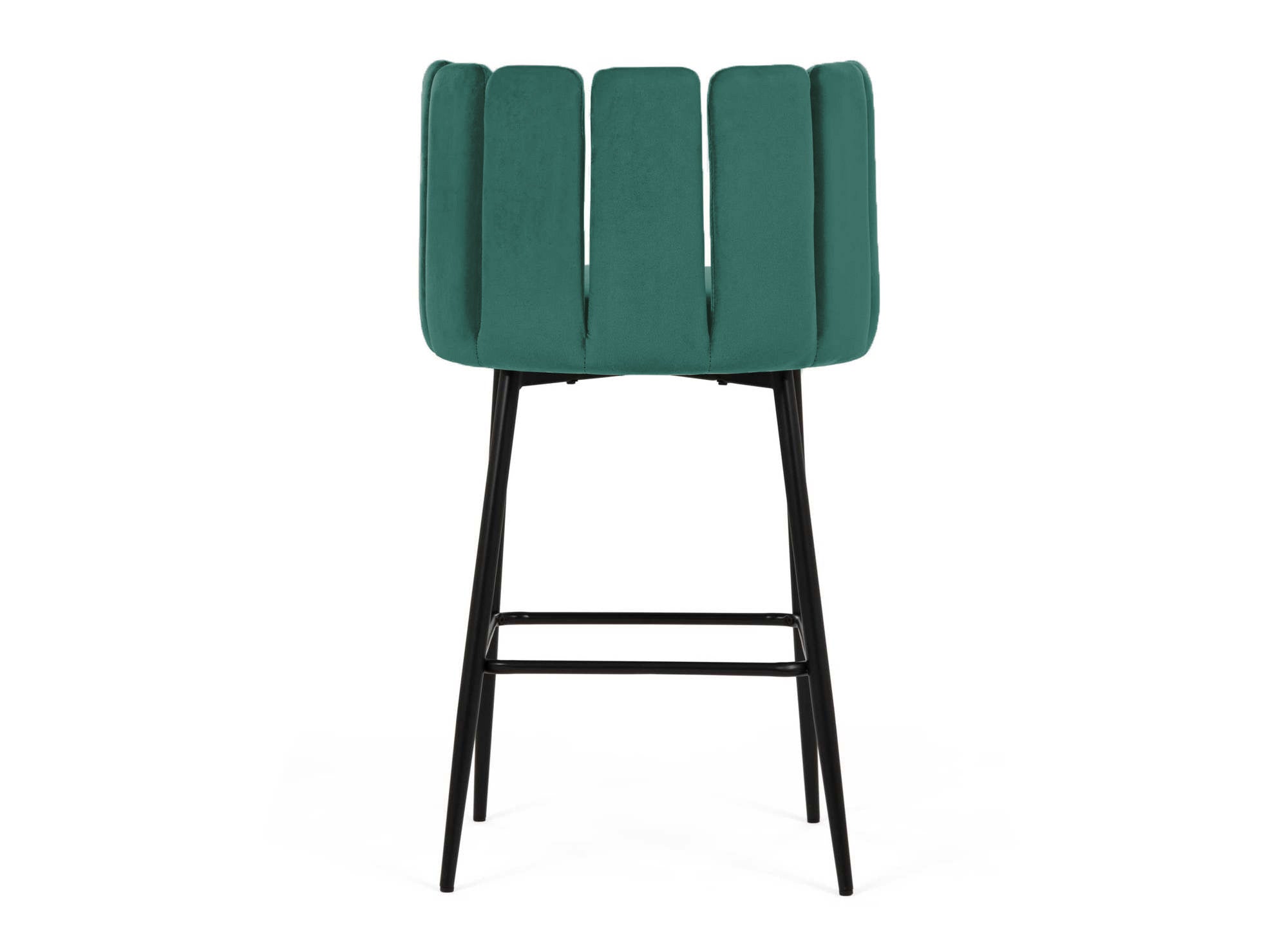 Lot de 2 tabourets de bar design en velours vert DEBBY