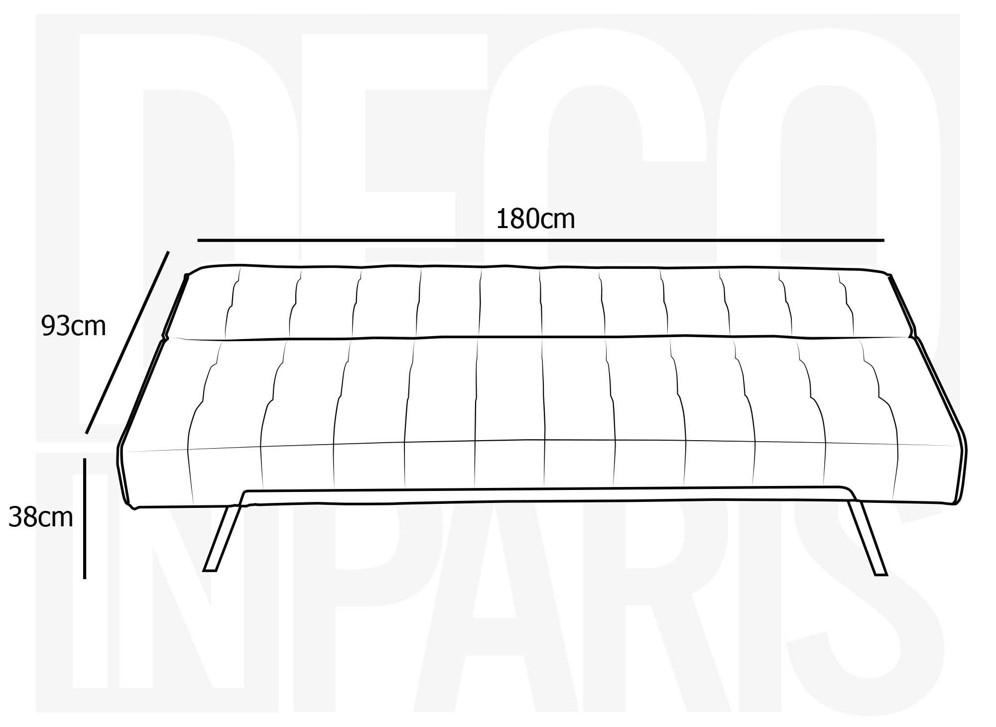 Banquette clic-clac capitonné design noir KEDY