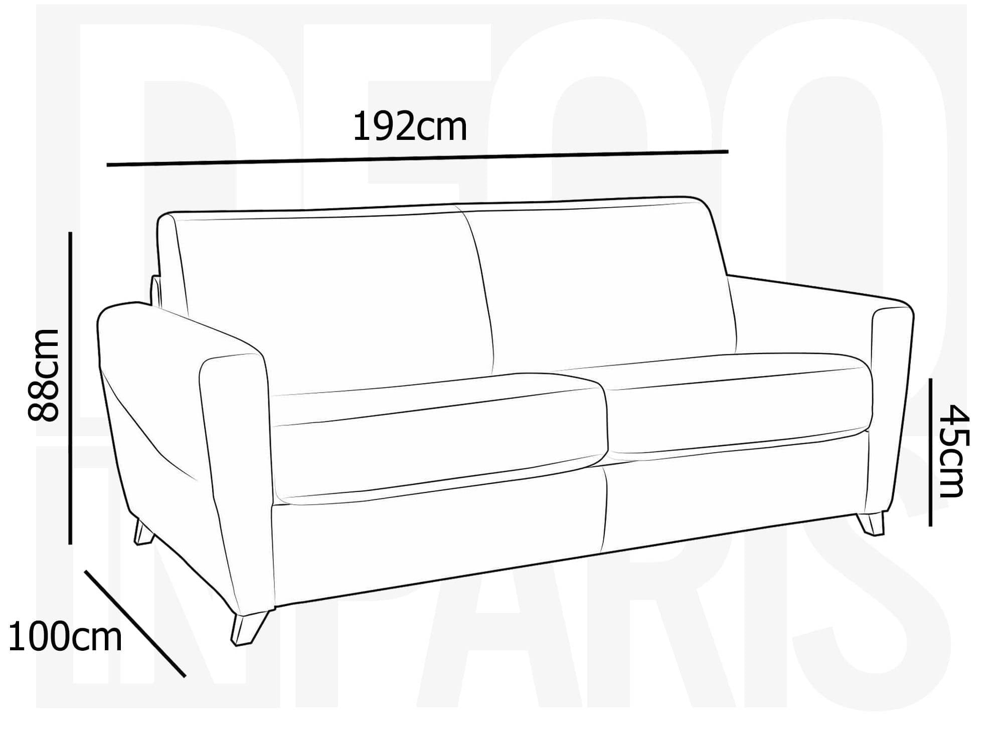 Canapé convertible scandinave 3 places en tissu gris carbon ouverture express TOBIAS