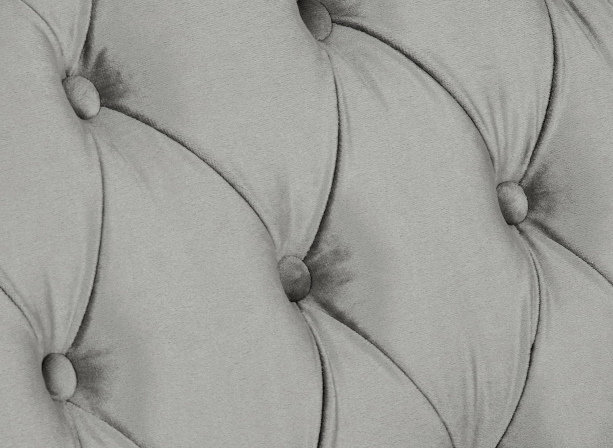 Fauteuil chesterfield en velours gris - WILSTON