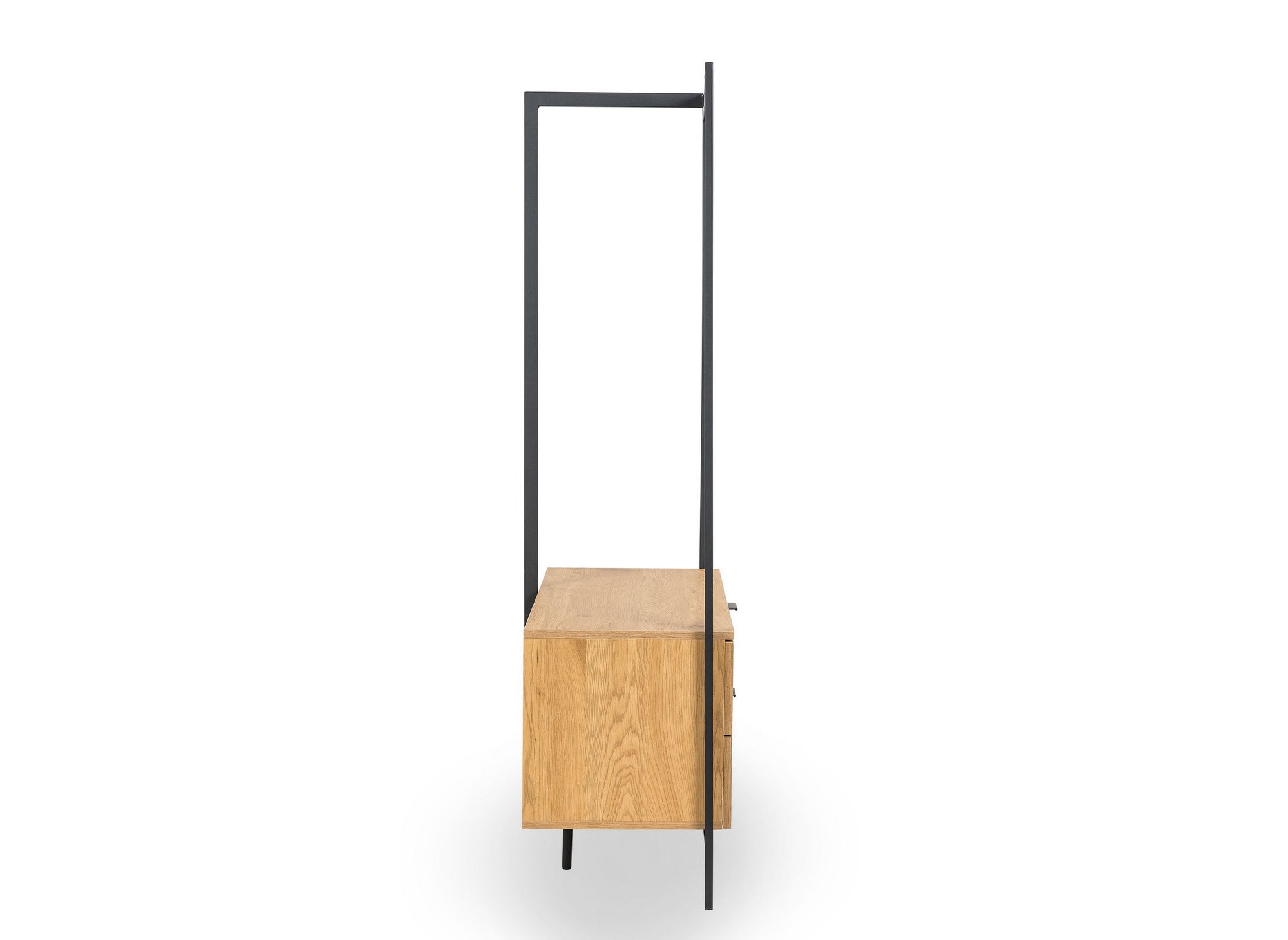 Meuble d'entrée portant et 2 tiroirs en bois et métal GLENN