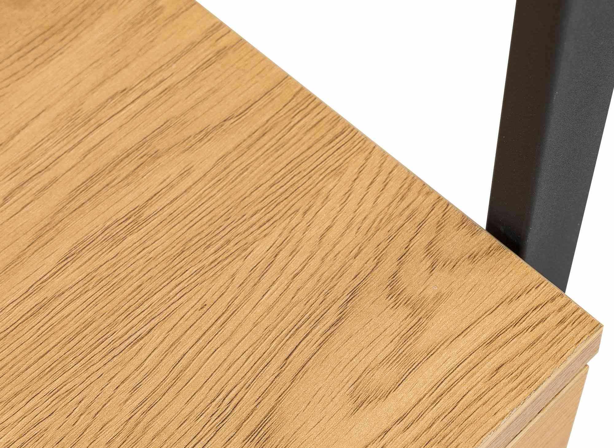 Meuble d'entrée portant et 2 tiroirs en bois et métal GLENN