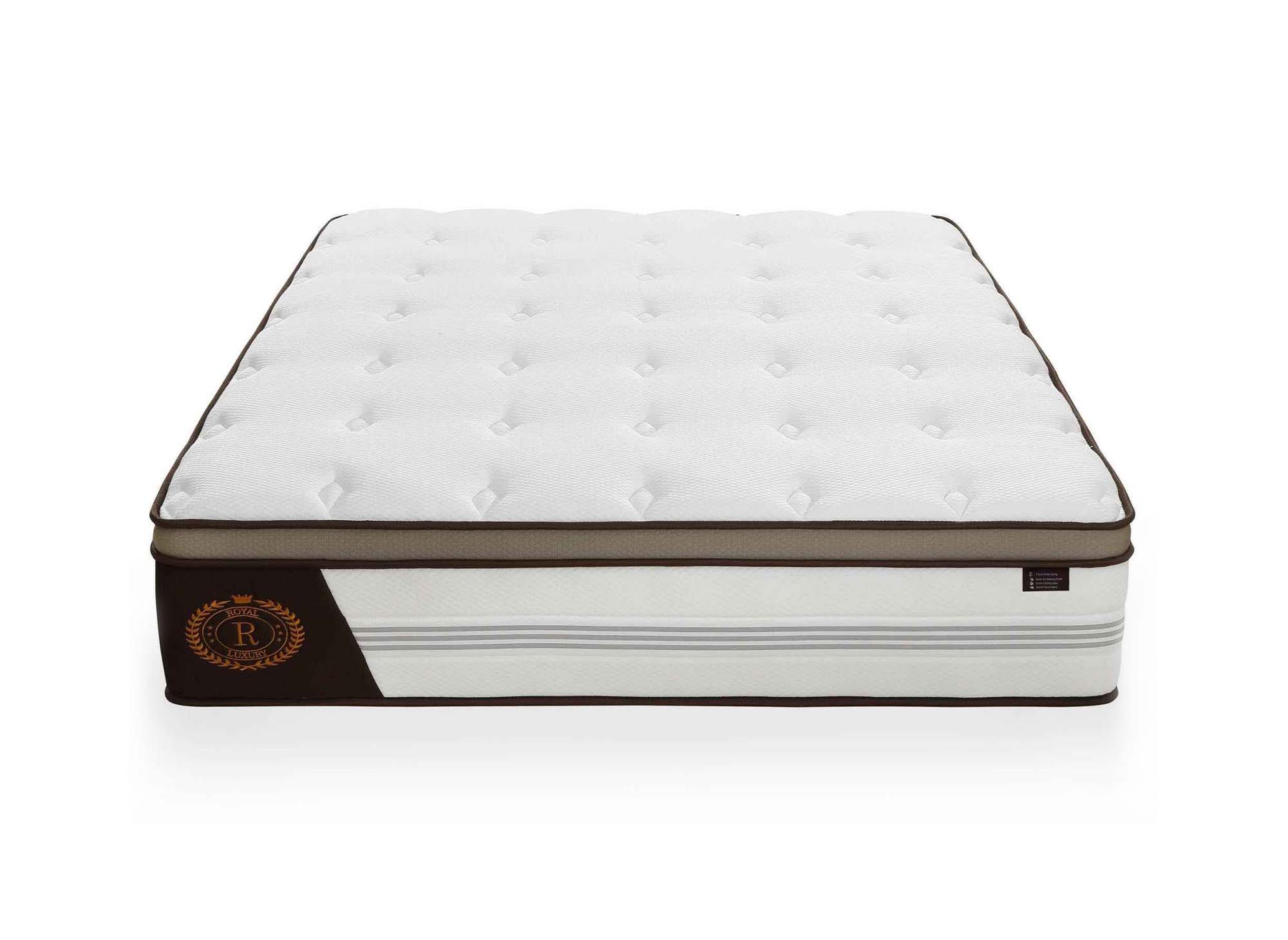 Matelas hybride ROYAL LUX 180 x 200 cm ressorts ensachés et mémoire de forme épaisseur 31 cm