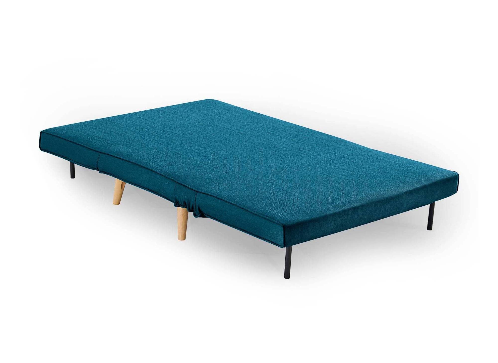 Banquette convertible 2 places en tissu bleu TONKA