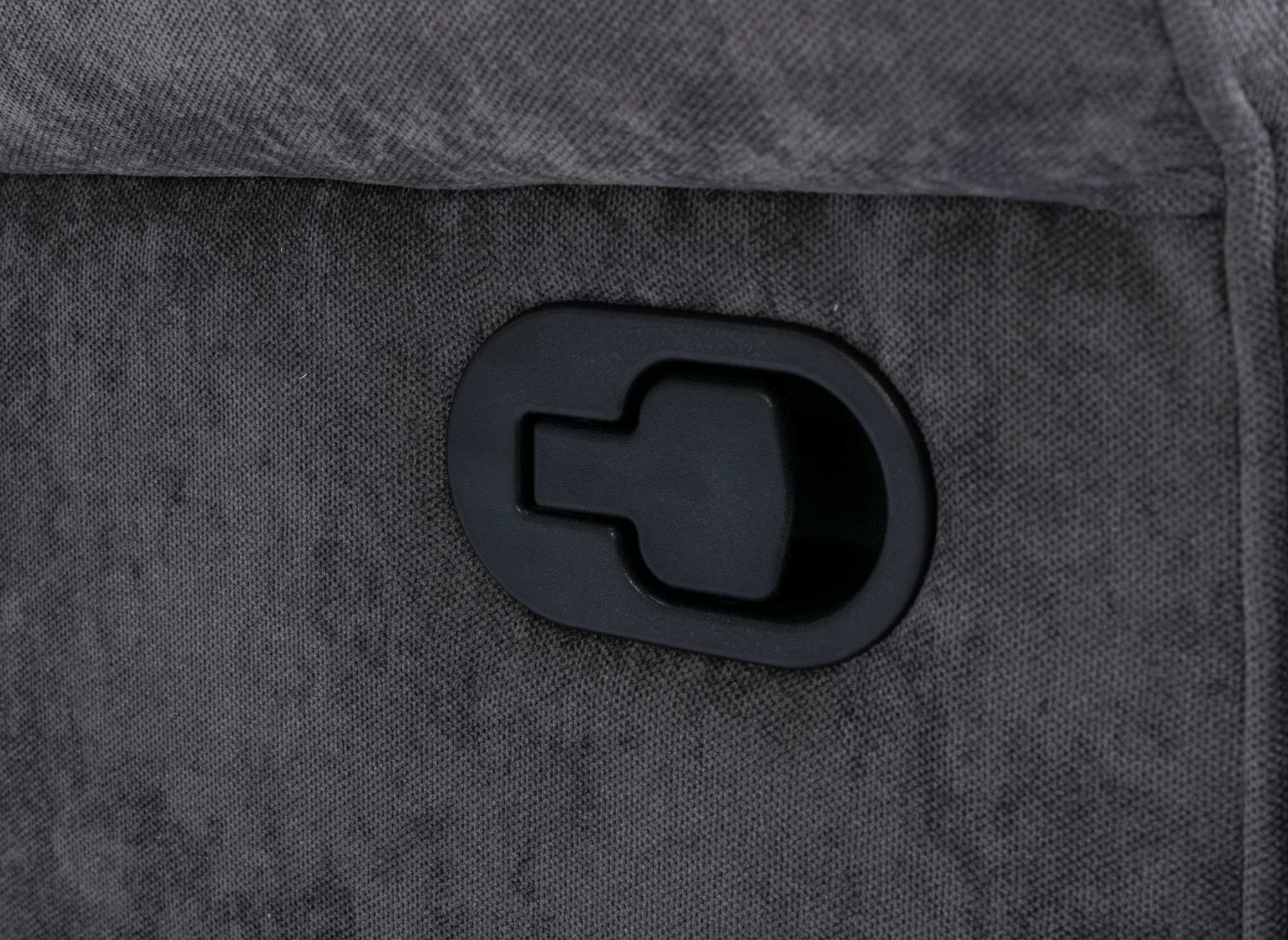 Fauteuil relax pivotant en tissu gris BRODY