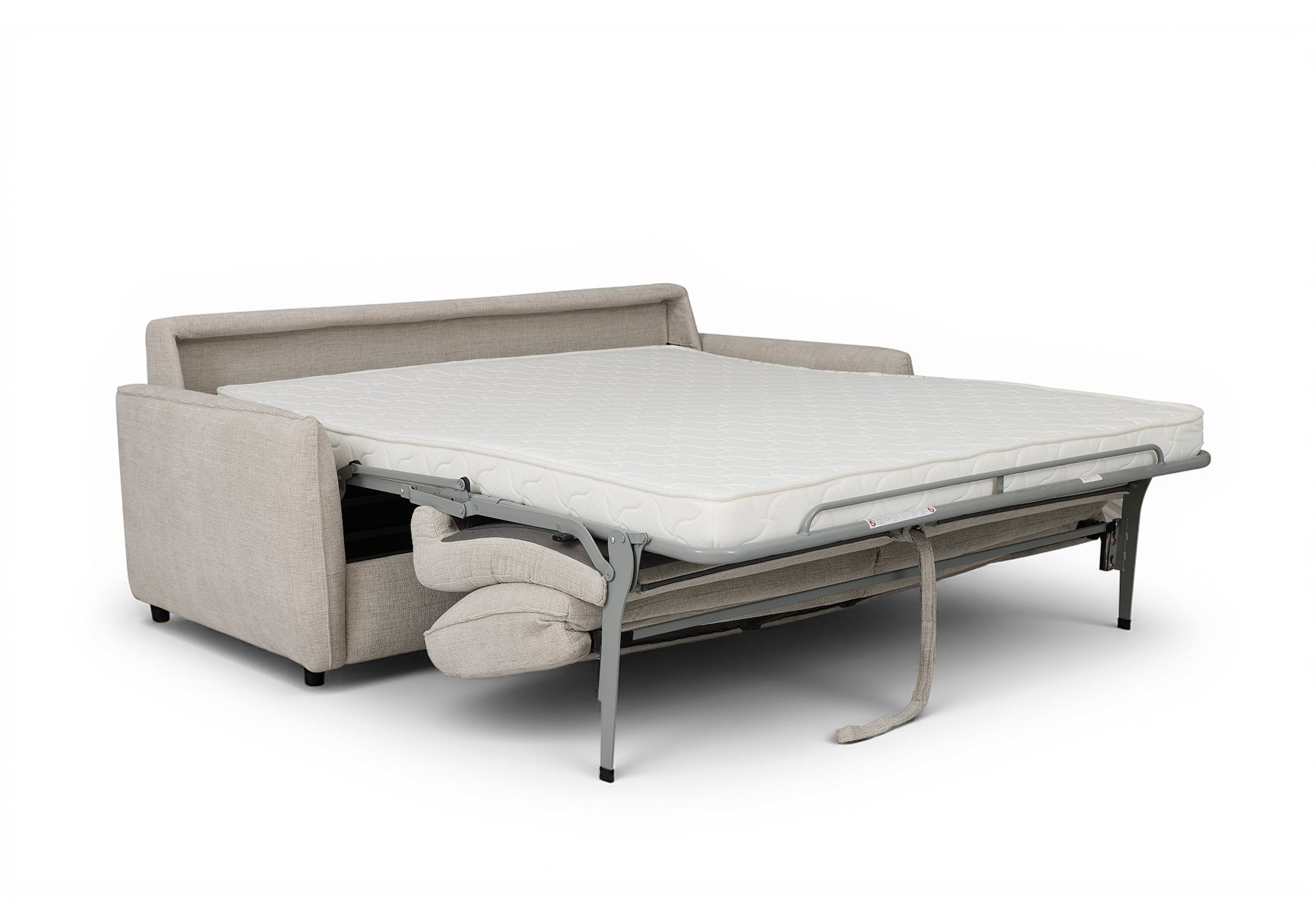 Canapé convertible 3 places en velours texturé beige CHIARA