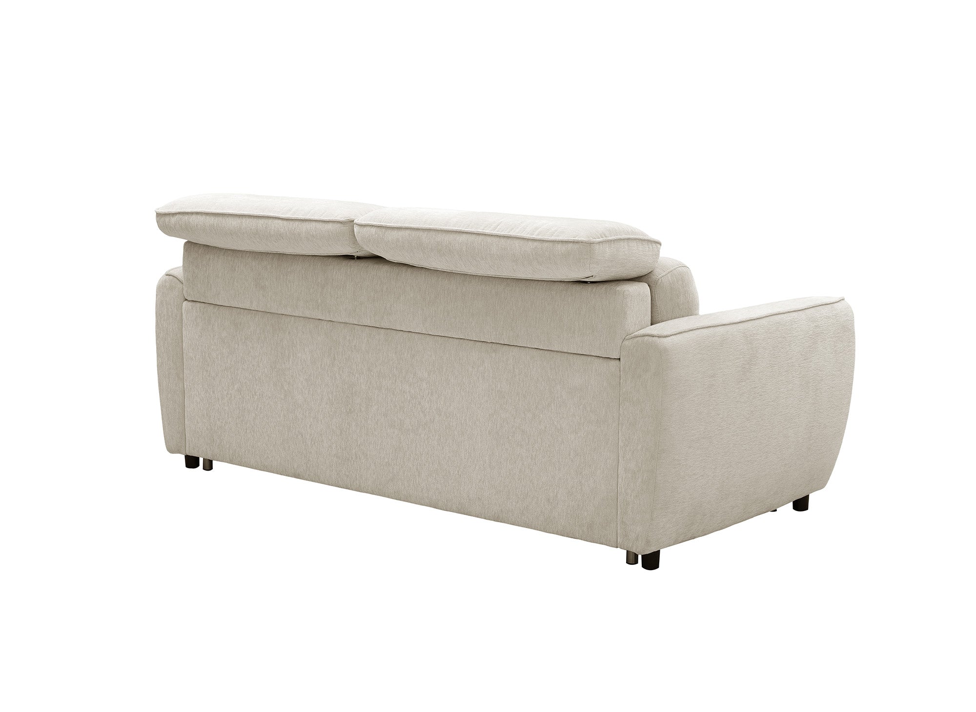 Canapé convertible express 3 places en tissu texturé beige JACINTHE