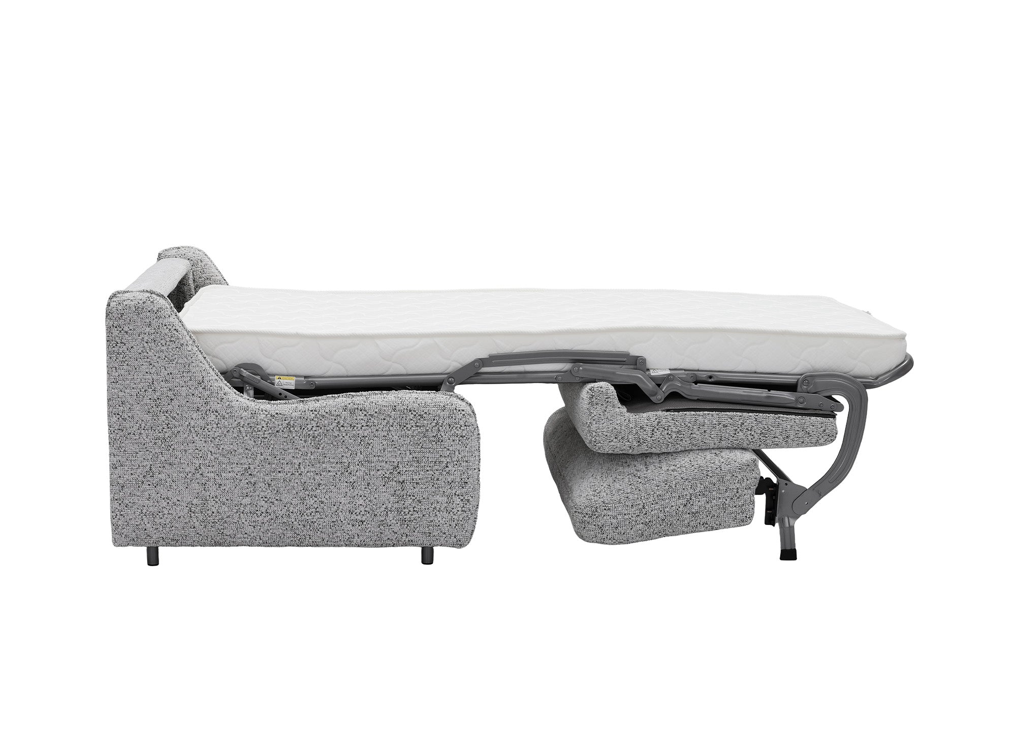 Canapé convertible express 1 place en tissu bouclette gris IMELDA