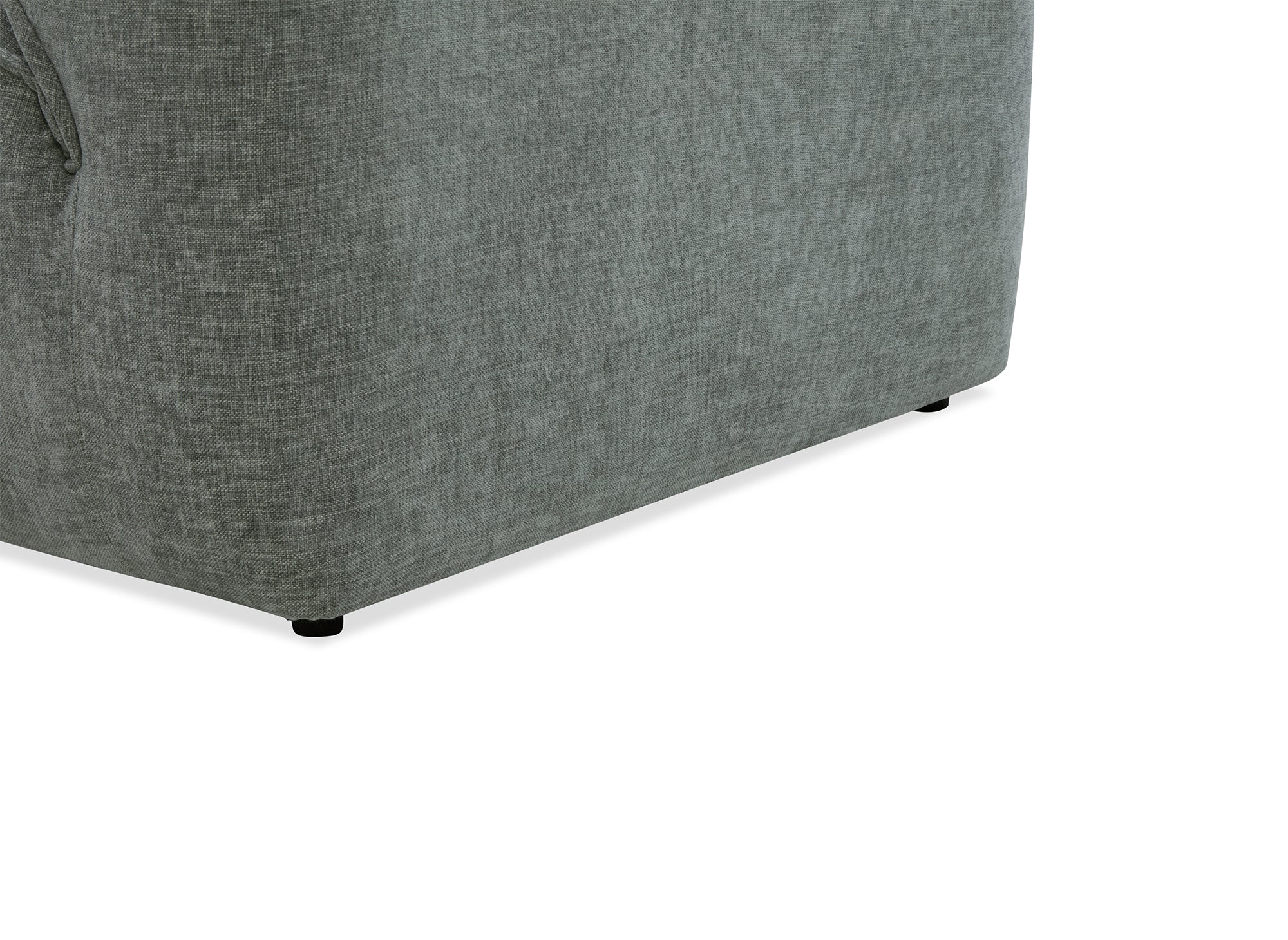 Canapé droit 3 places en velours chiné gris ABELIA