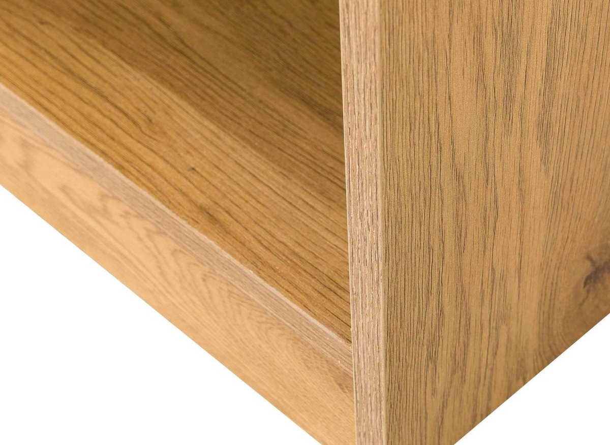 Bibliothèque design en bois noir et chêne 9 niches OFELIA - DécoInParis