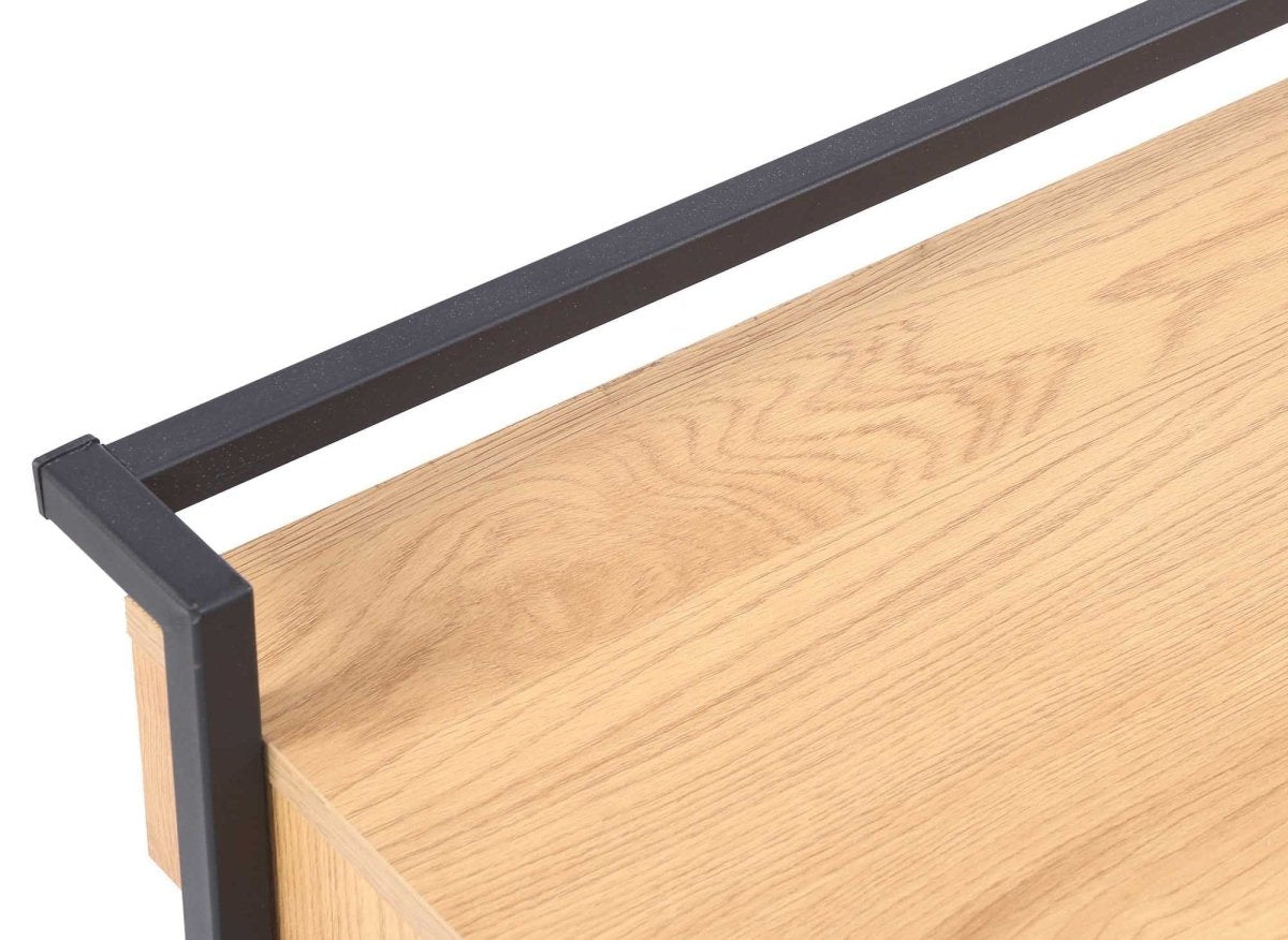 Bureau compact design industriel en bois et métal EDMOND - DécoInParis