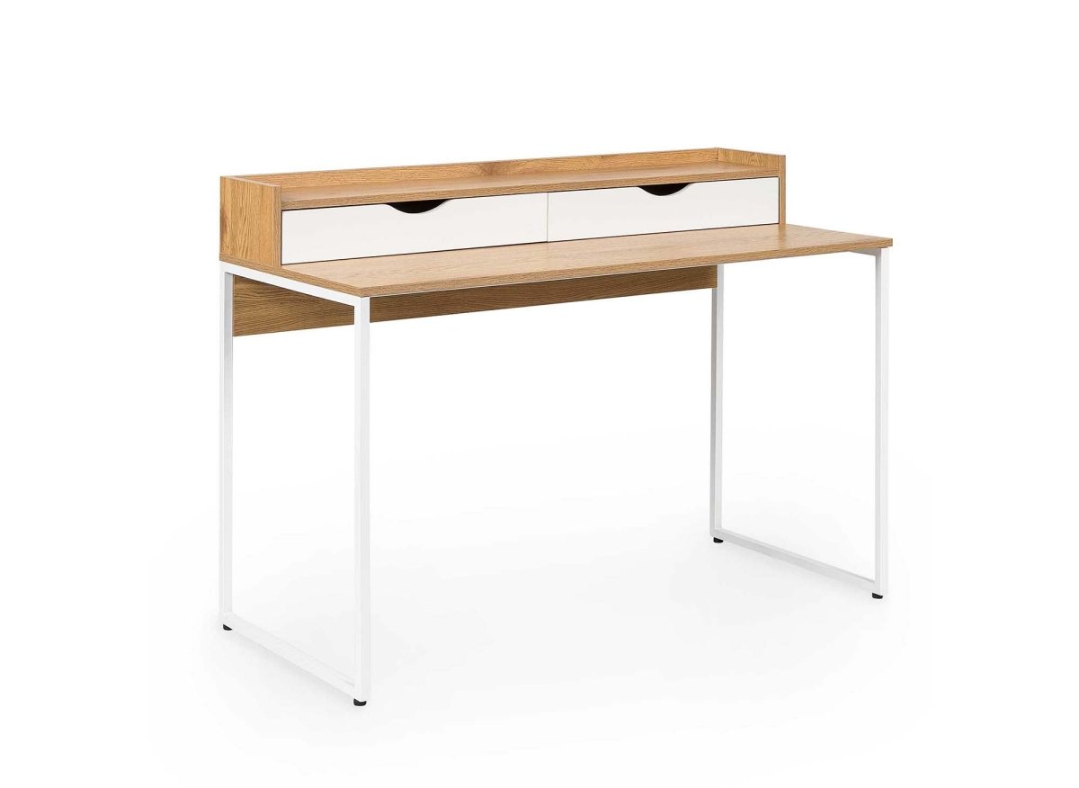 Bureau scandinave avec rangements en bois et métal NORBERT - DécoInParis