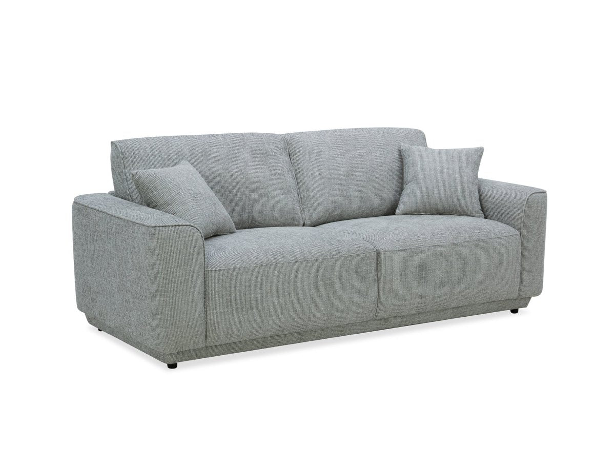 Canapé 3 places en velours chiné gris CARLOTA - DécoInParis