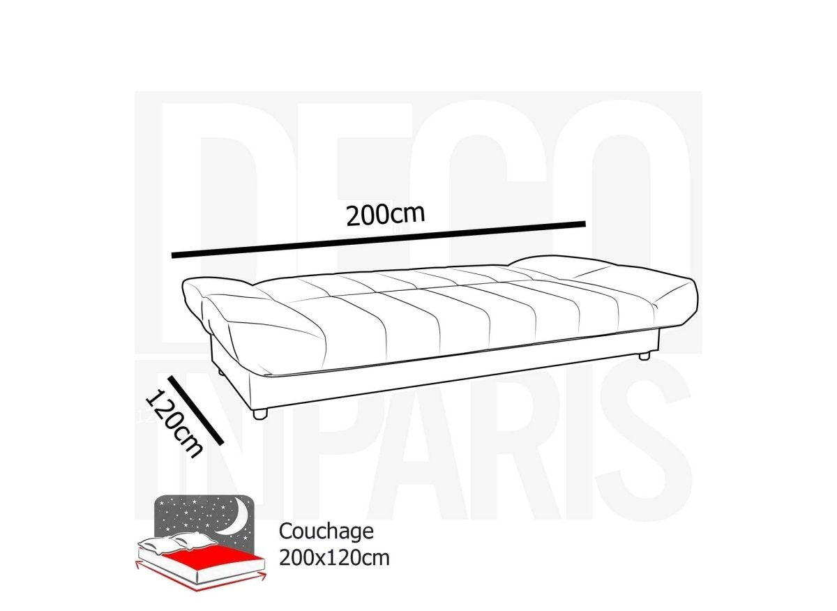 Canapé clic - clac convertible rouge KOTI - DécoInParis