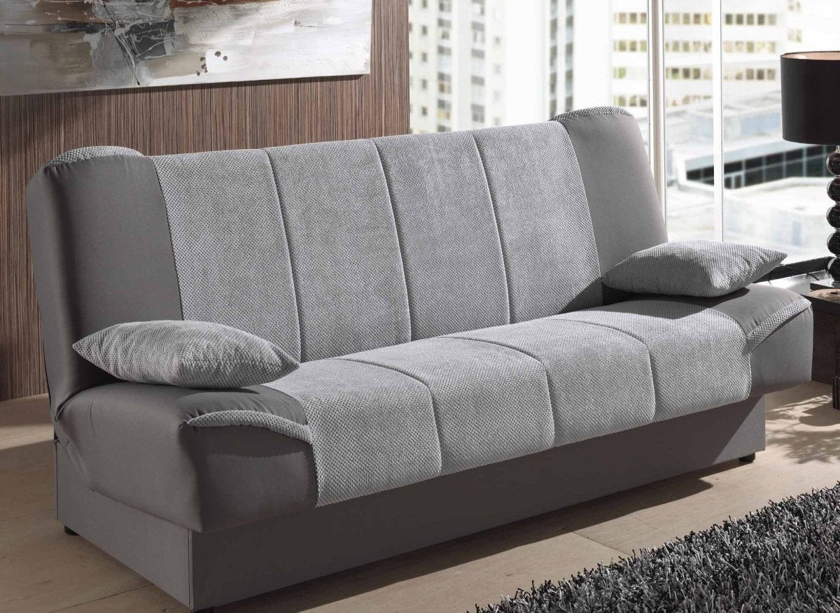 Canapé clic clac gris convertible NATI - DécoInParis