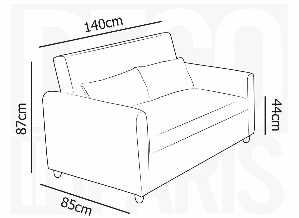 Canapé convertible 3 places en tissu beige KALAYA - DécoInParis