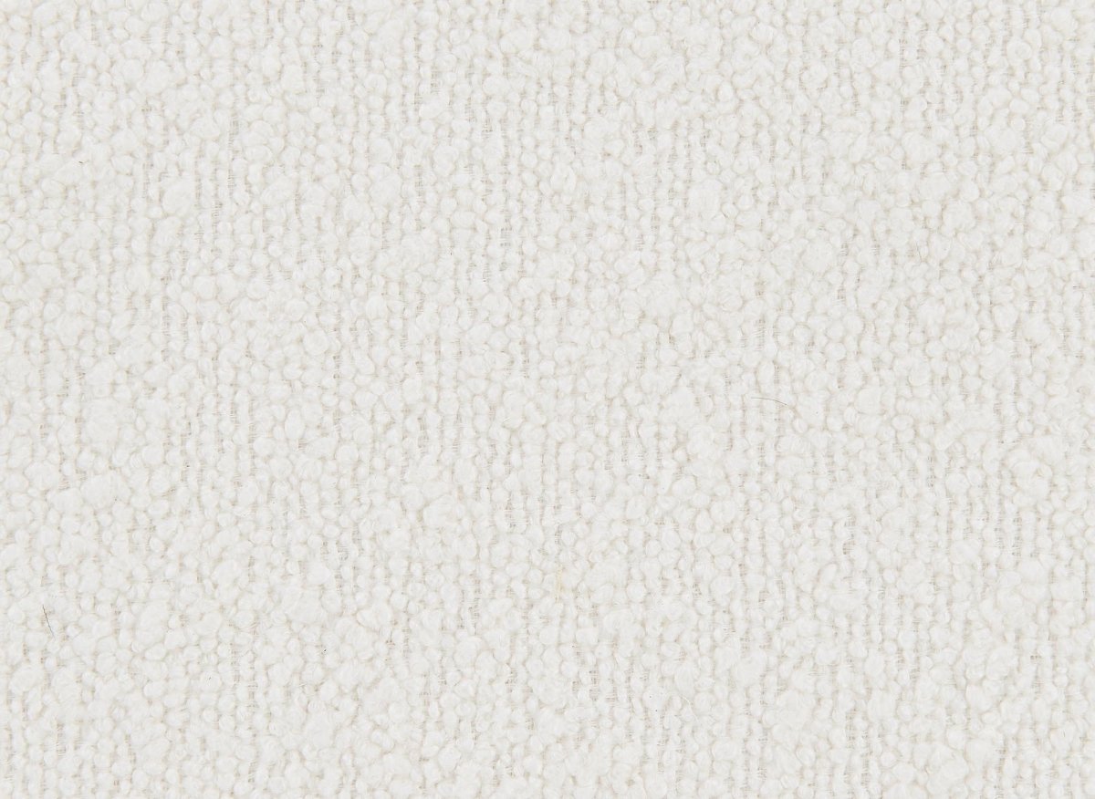 Canapé d'angle fixe effet peau de mouton blanc écru BELLA - Angle gauche - DécoInParis