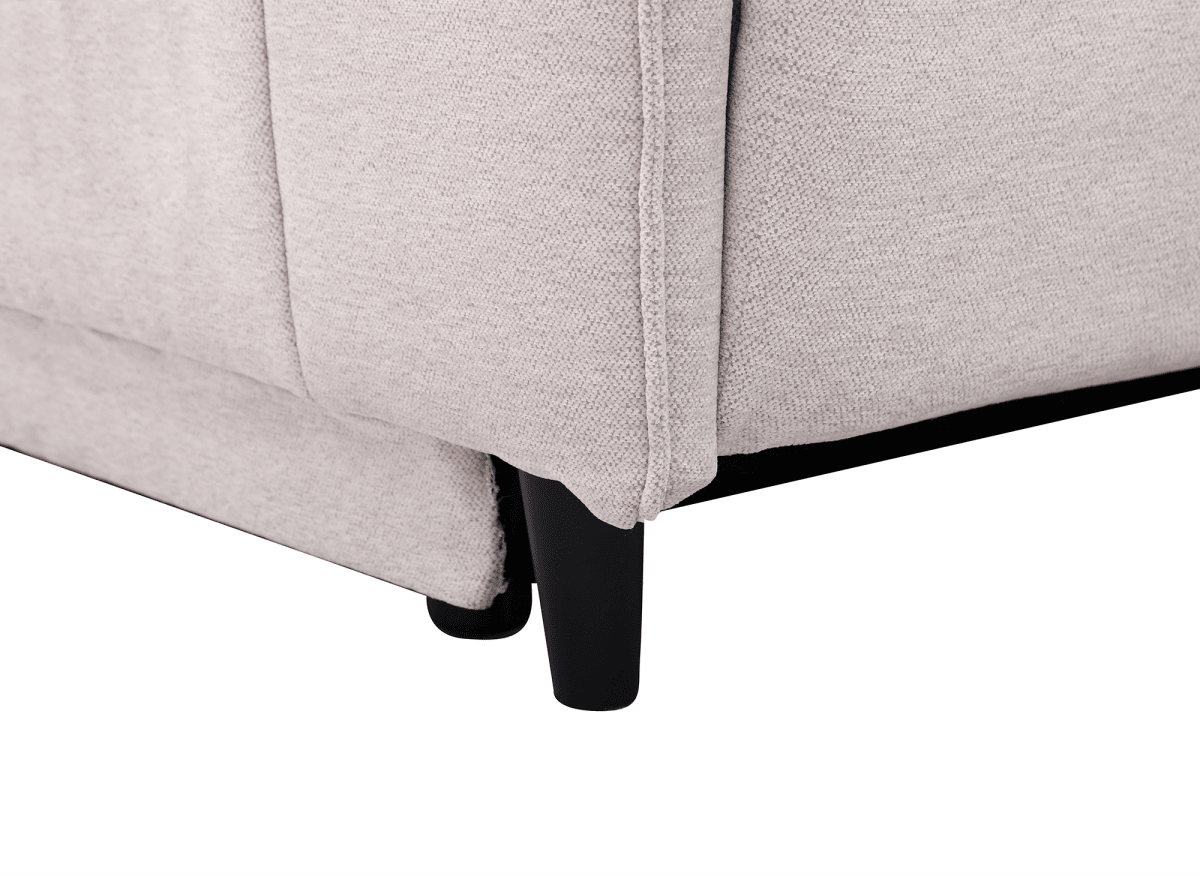 Canapé d’angle relax électrique en tissu beige LUDMILA - Angle droit - DécoInParis