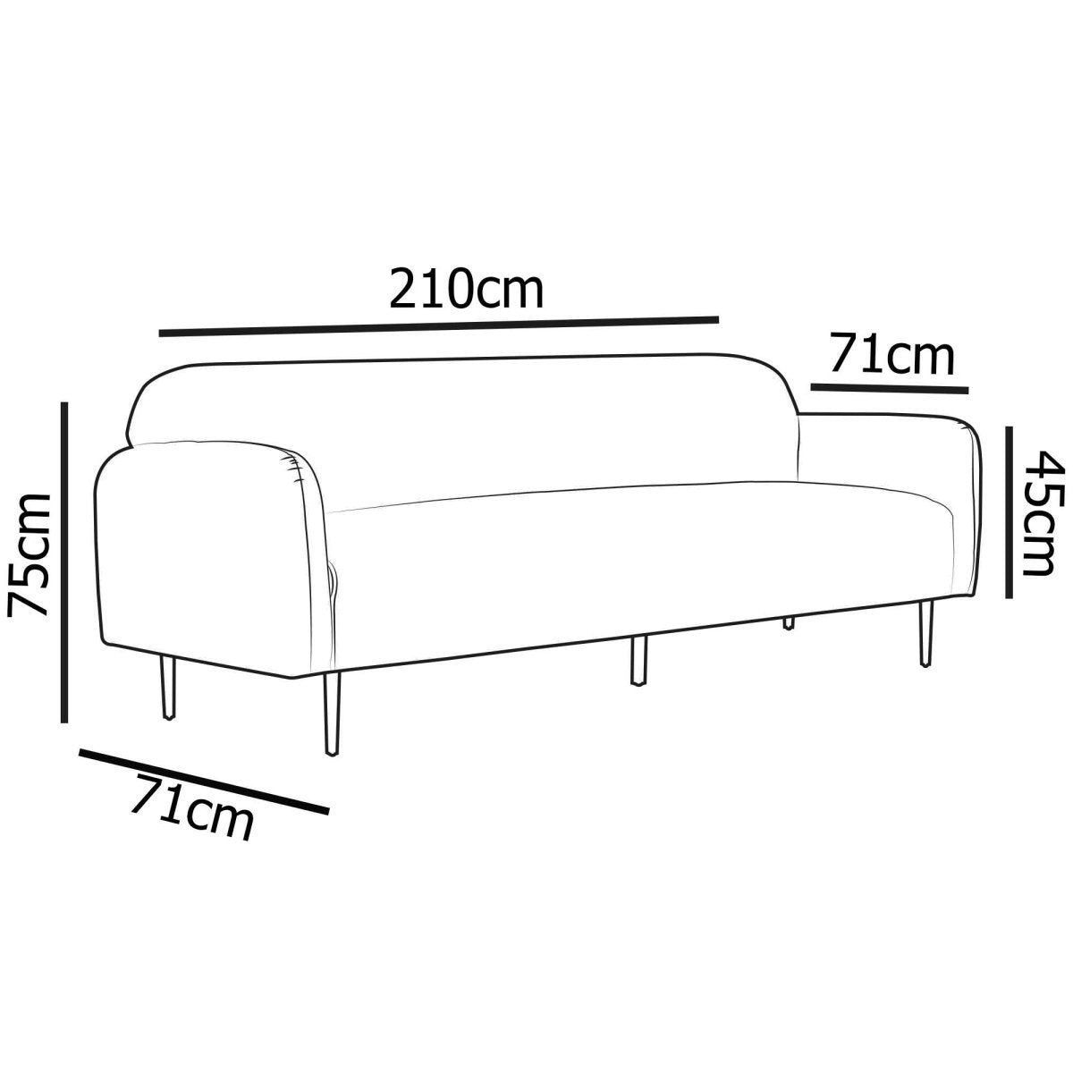 Canapé fixe 3 places en velours gris MARILYNE - DécoInParis