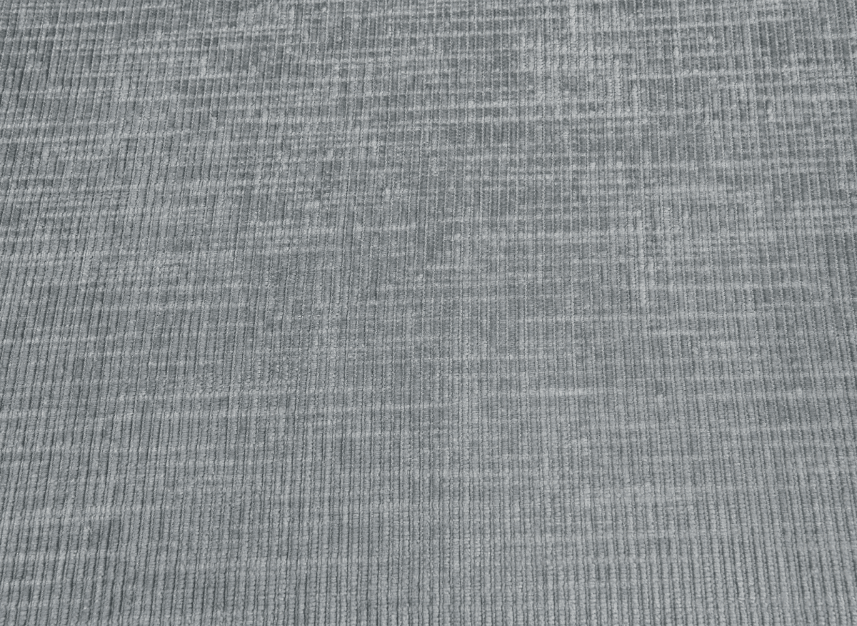 Canapé panoramique convertible avec coffre en velours chiné gris MARIANO - Angle droit - DécoInParis