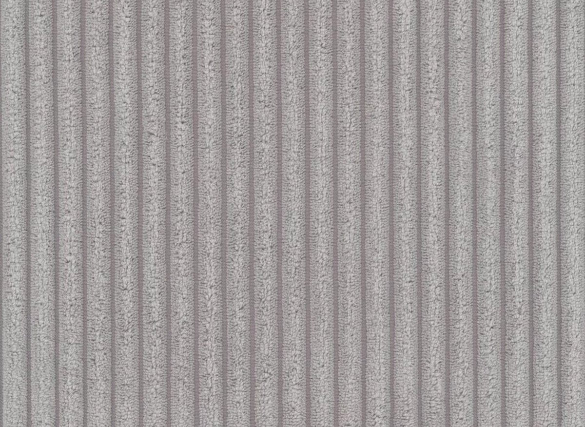 Canapé panoramique convertible avec coffre en velours cotelé gris clair - JADE - DécoInParis