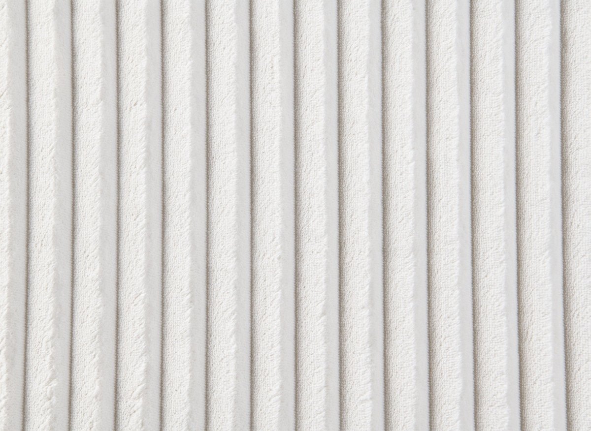 Canapé panoramique réversible convertible avec coffre en velours côtelé épais beige NOELIA - DécoInParis