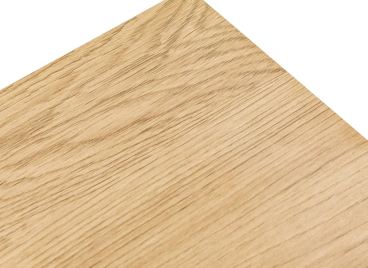 Commode 2 tiroirs en bois clair et métal noir SOHANE - DécoInParis