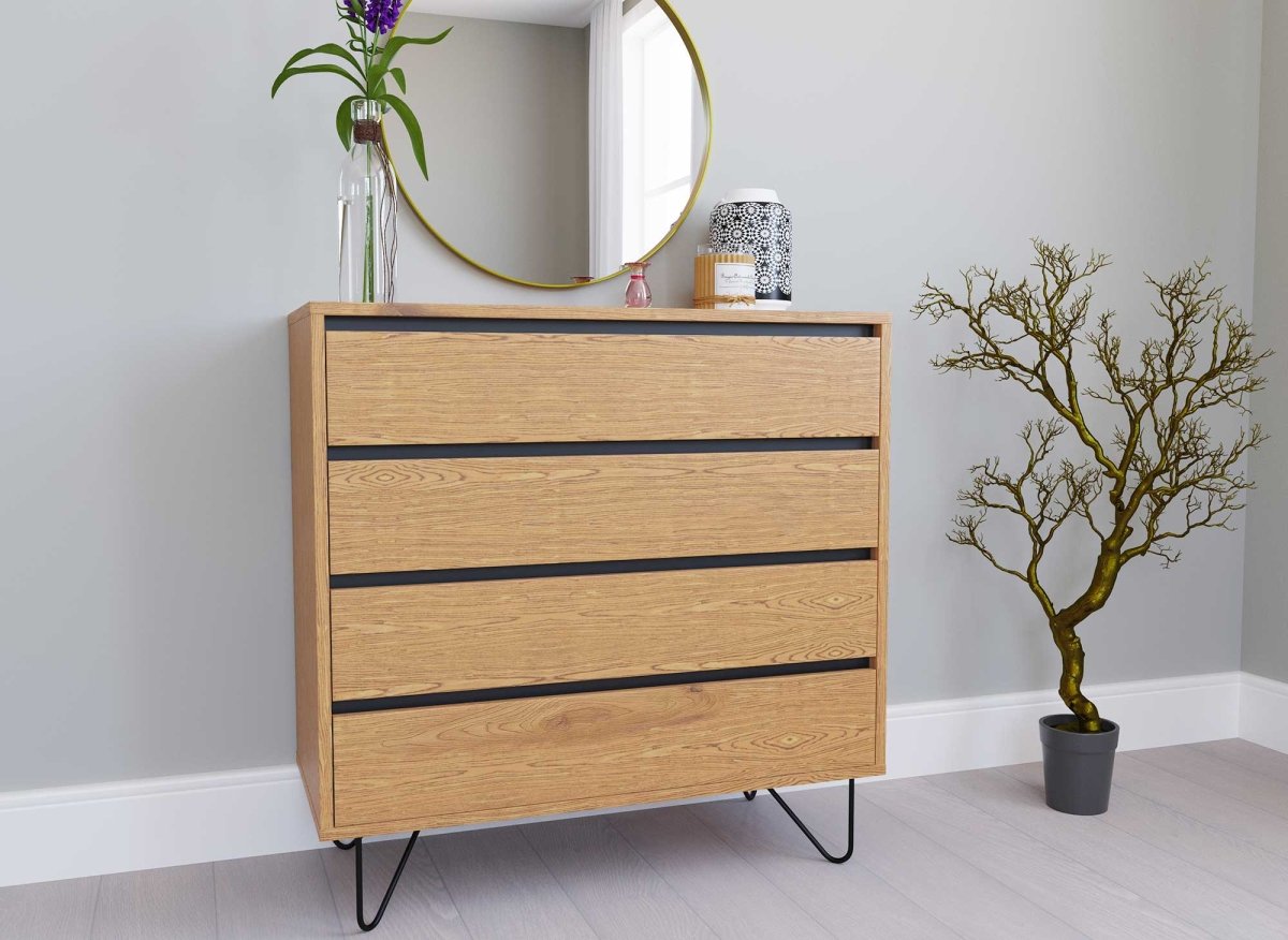 Commode 4 tiroirs en bois DARINA - DécoInParis