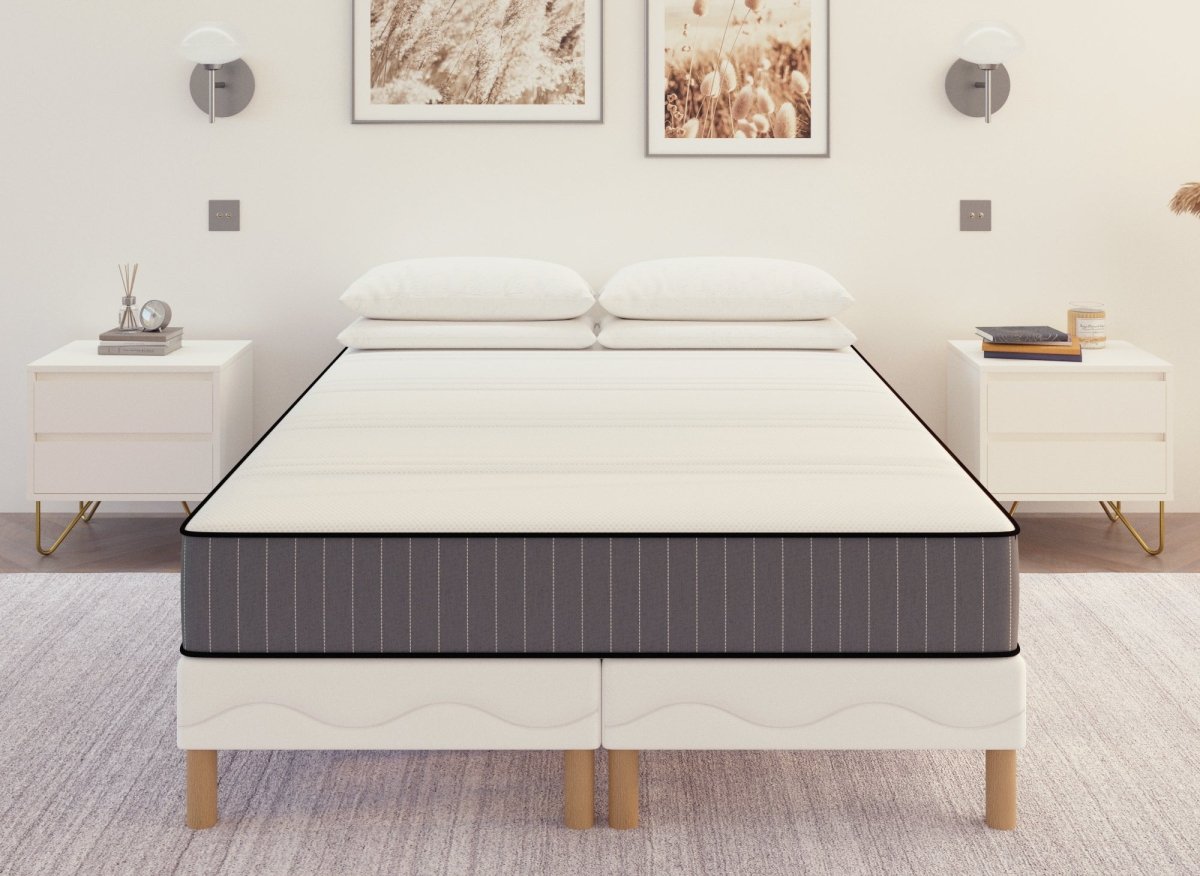 Ensemble 180x200 sommier tapissier + Matelas en mousse 20 cm - AWAN - DécoInParis