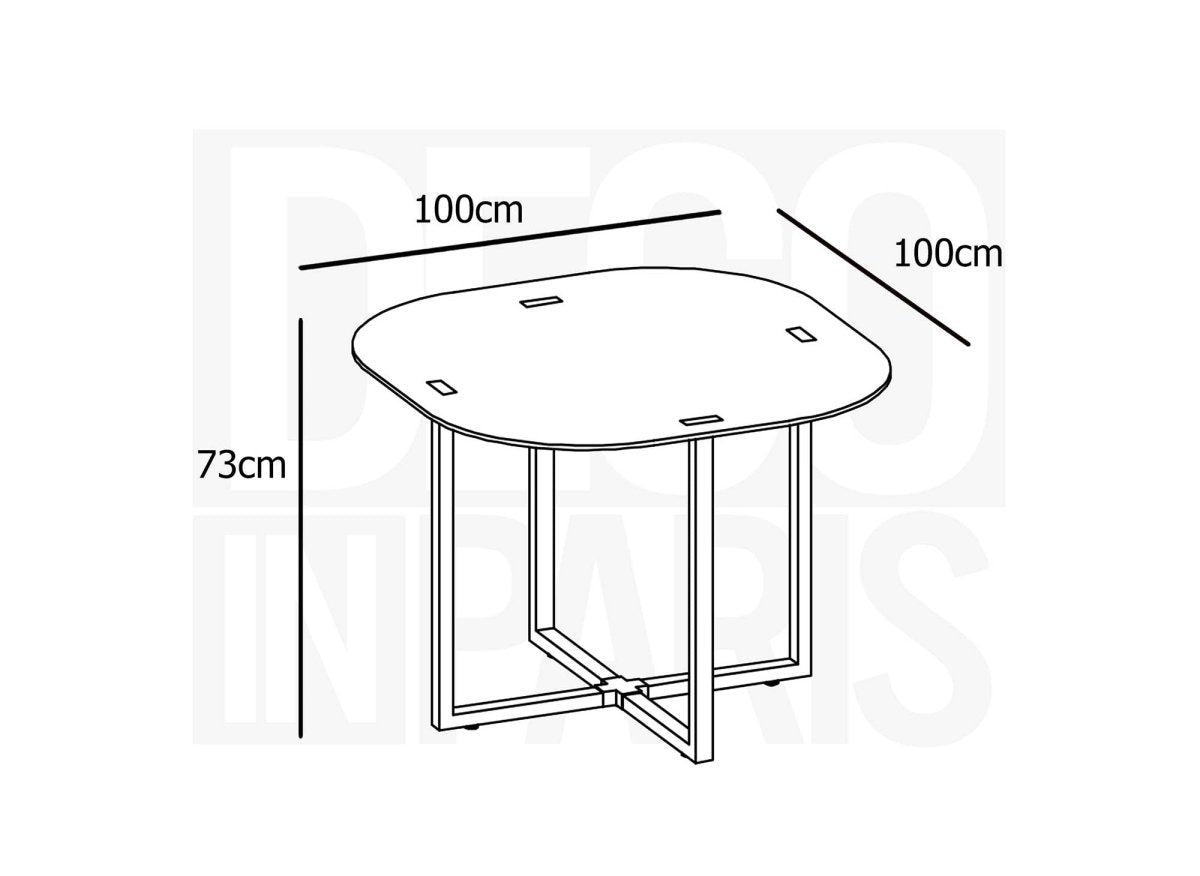 Ensemble table + 4 chaises encastrables noires FLEN - DécoInParis