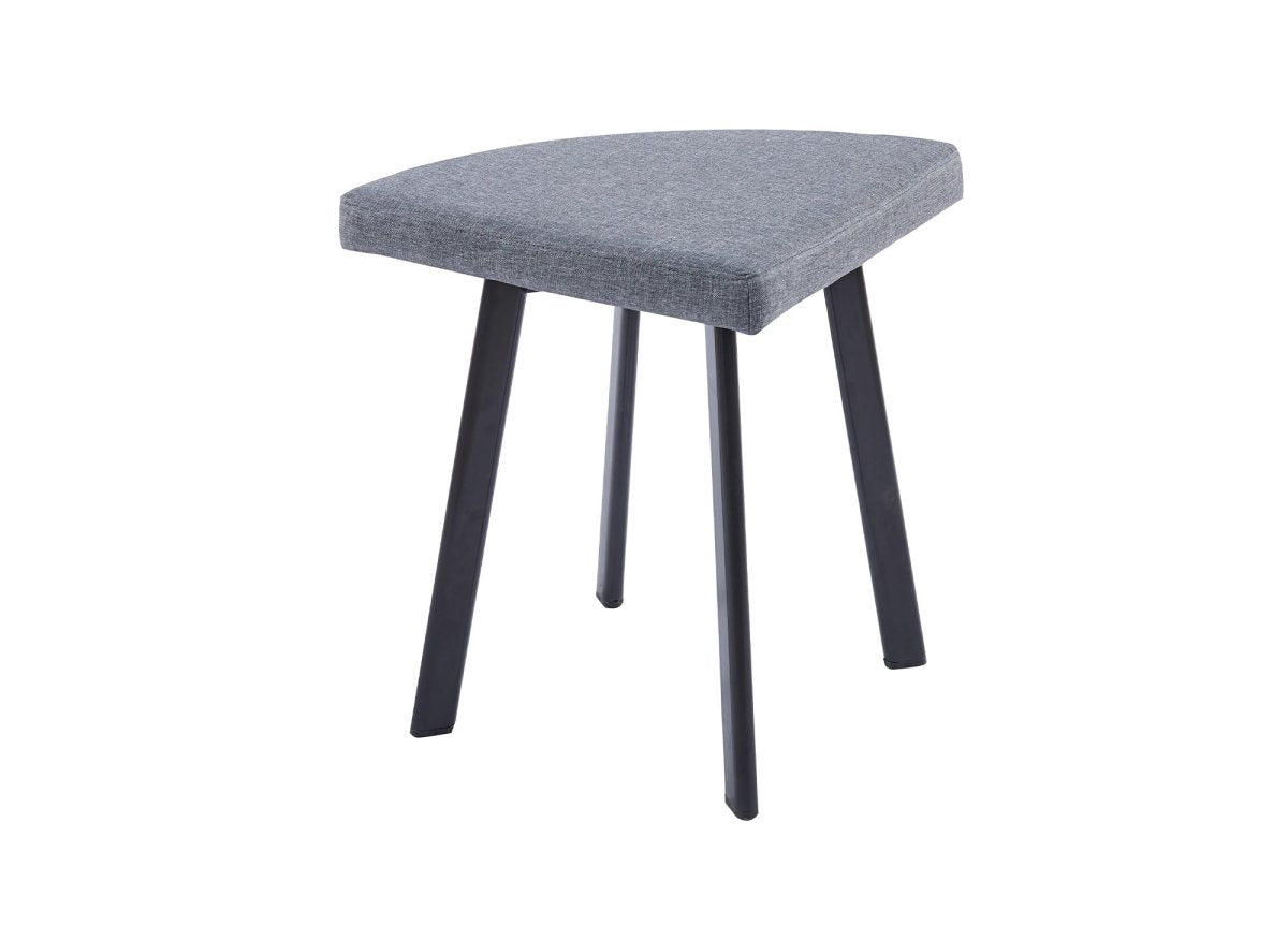 Ensemble table à manger en bois noir avec 4 tabourets gris IRINA - DécoInParis