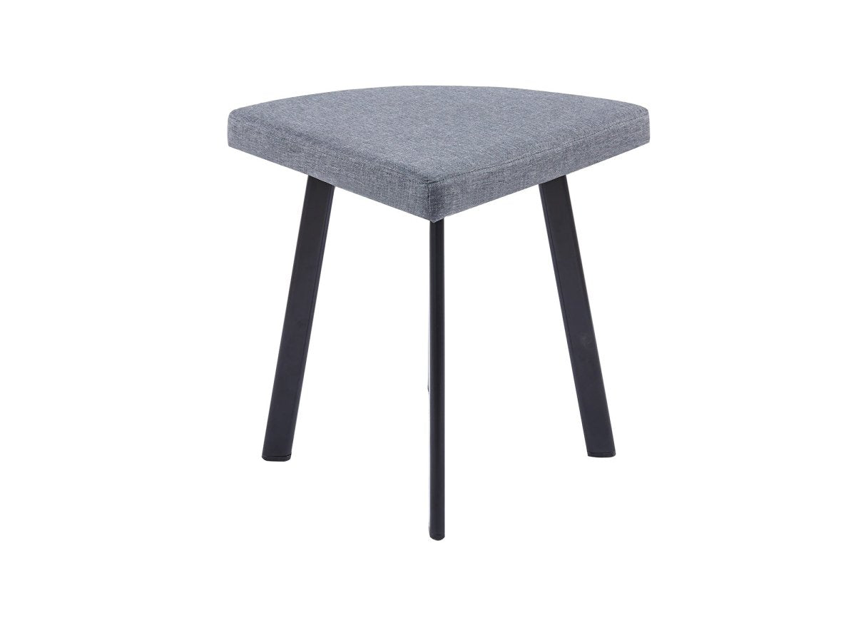 Ensemble table à manger en bois noir avec 4 tabourets gris IRINA - DécoInParis