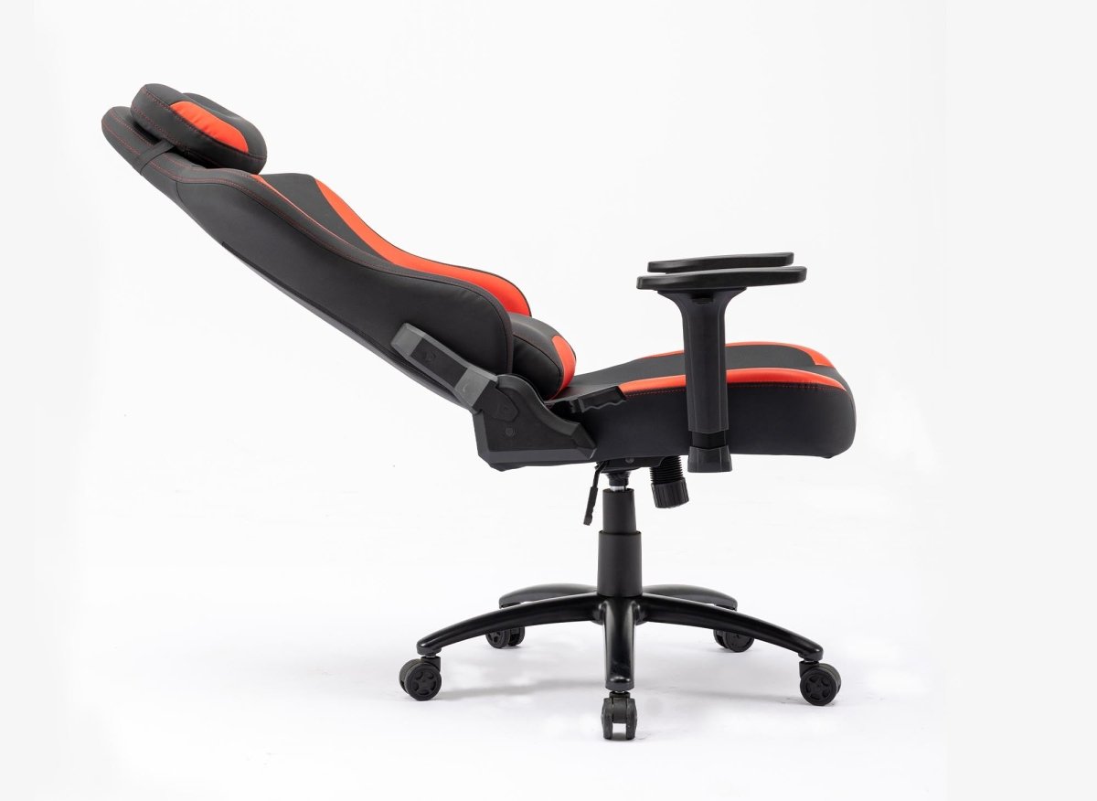 Fauteuil de bureau gaming en simili cuir noir et rouge EVALD - DécoInParis