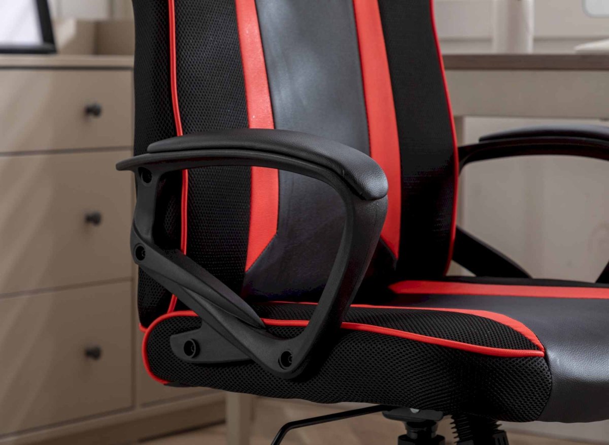 Fauteuil de bureau gaming noir et rouge MICRON - DécoInParis