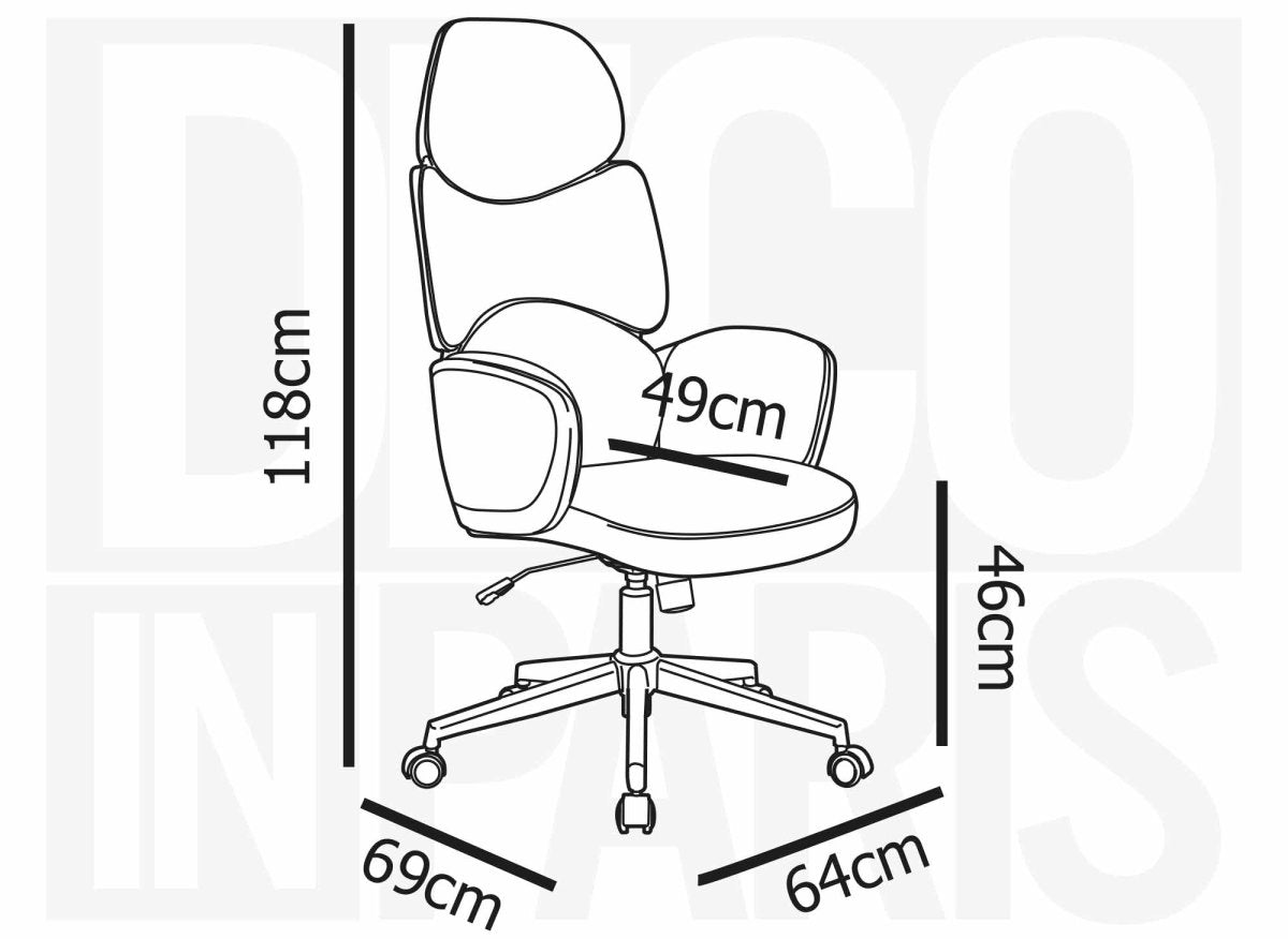 Fauteuil de bureau noir ALFA - DécoInParis