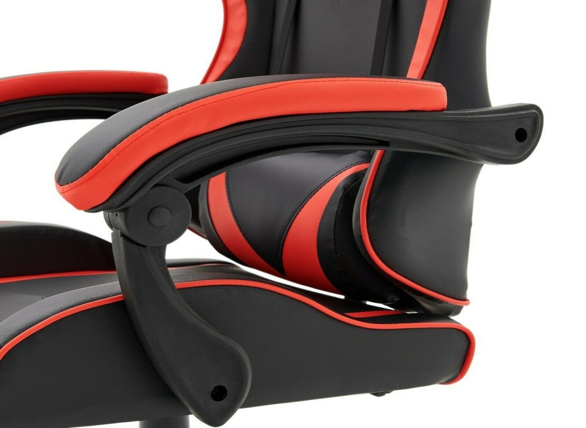 Fauteuil gaming en simili cuir noir et rouge PIXEL - DécoInParis