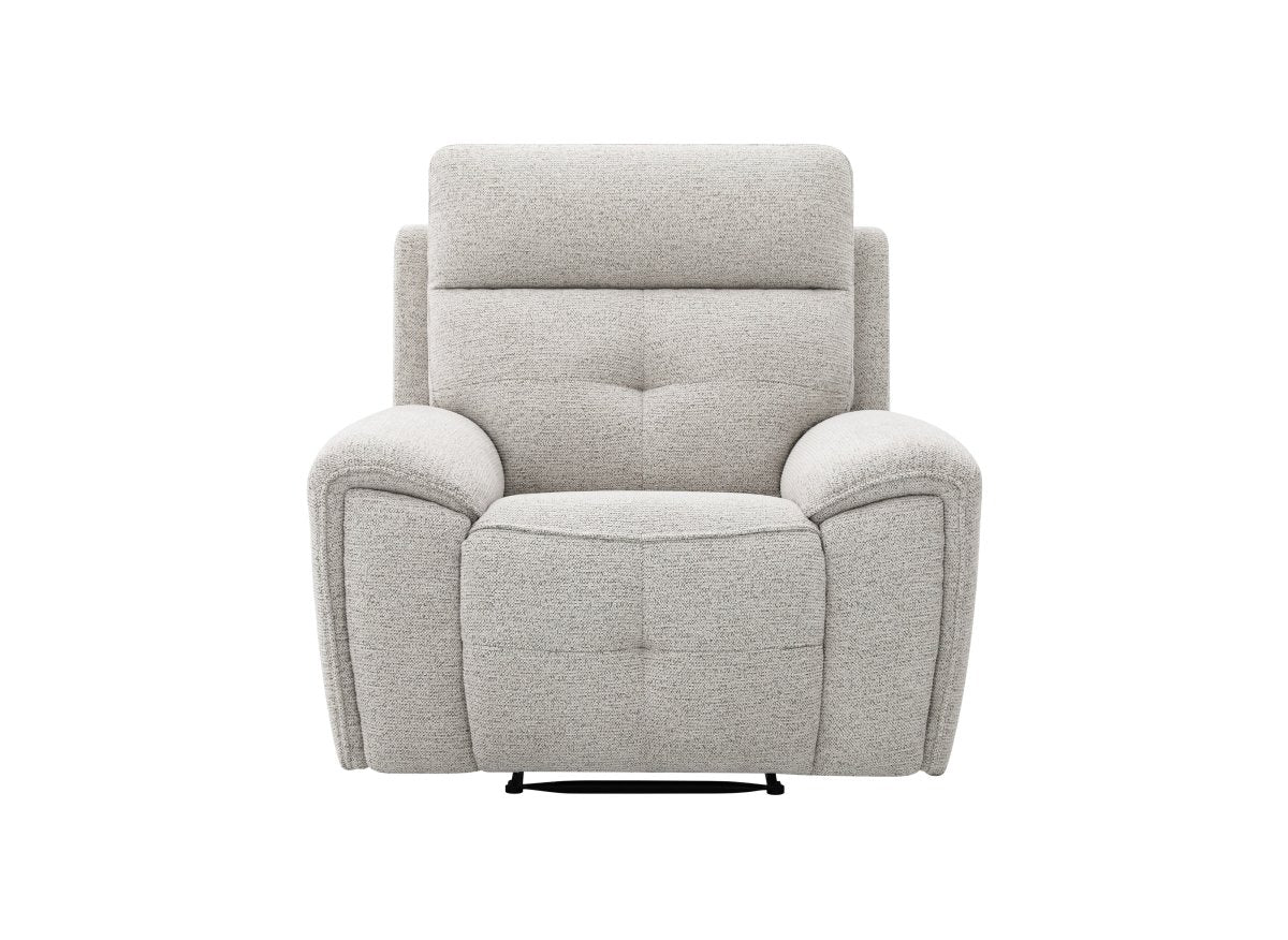 Fauteuil relax électrique en velours texturé beige PATRICIA - DécoInParis