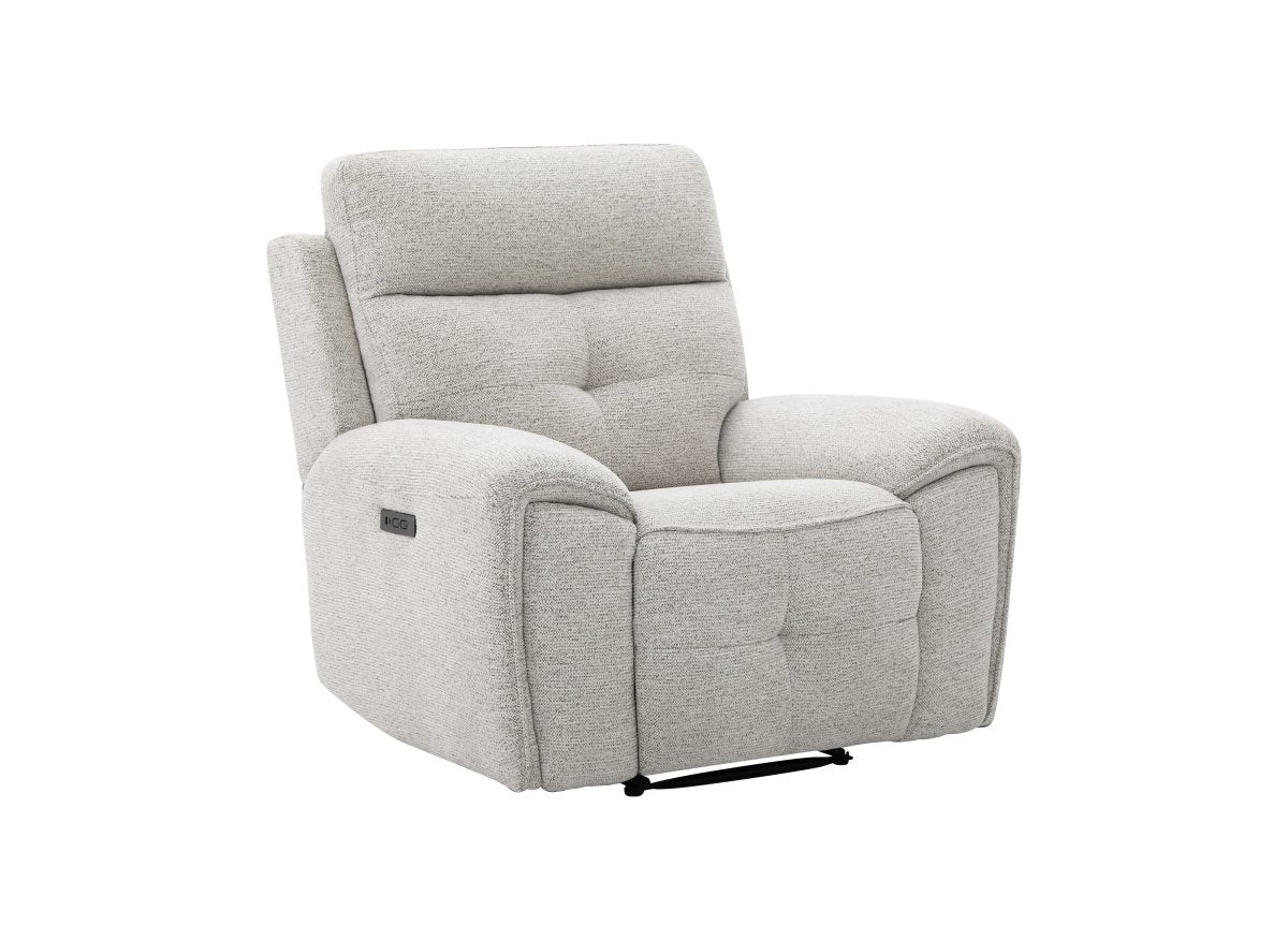 Fauteuil relax électrique en velours texturé beige PATRICIA - DécoInParis