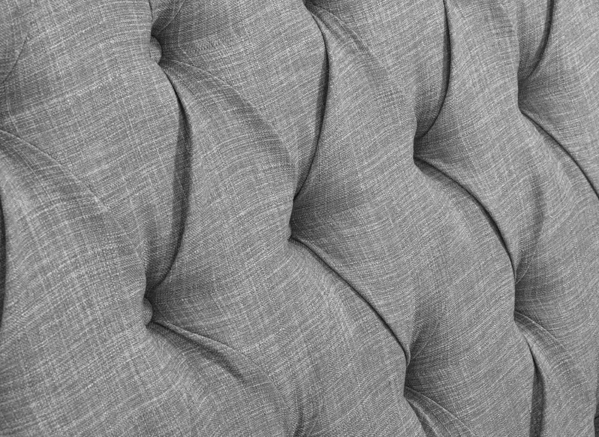 Lit coffre en tissu lin gris 180x200 cm MAXI - DécoInParis