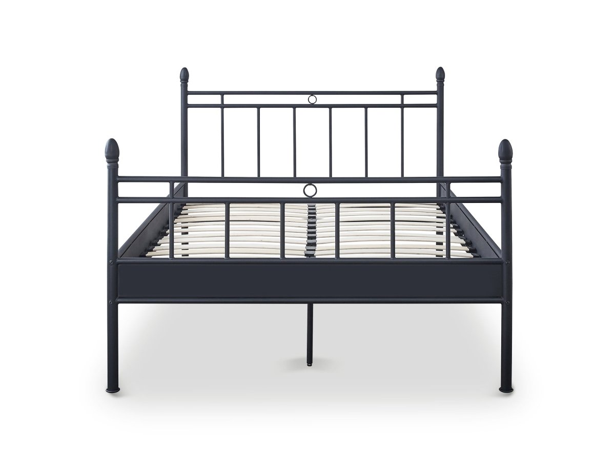 Lit double en métal noir KADY 160 x 200 cm - DécoInParis