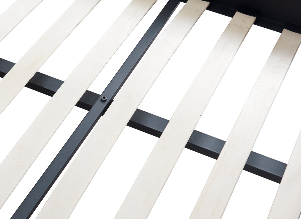 Lit simple en métal noir KADY 90 x 190 cm - DécoInParis